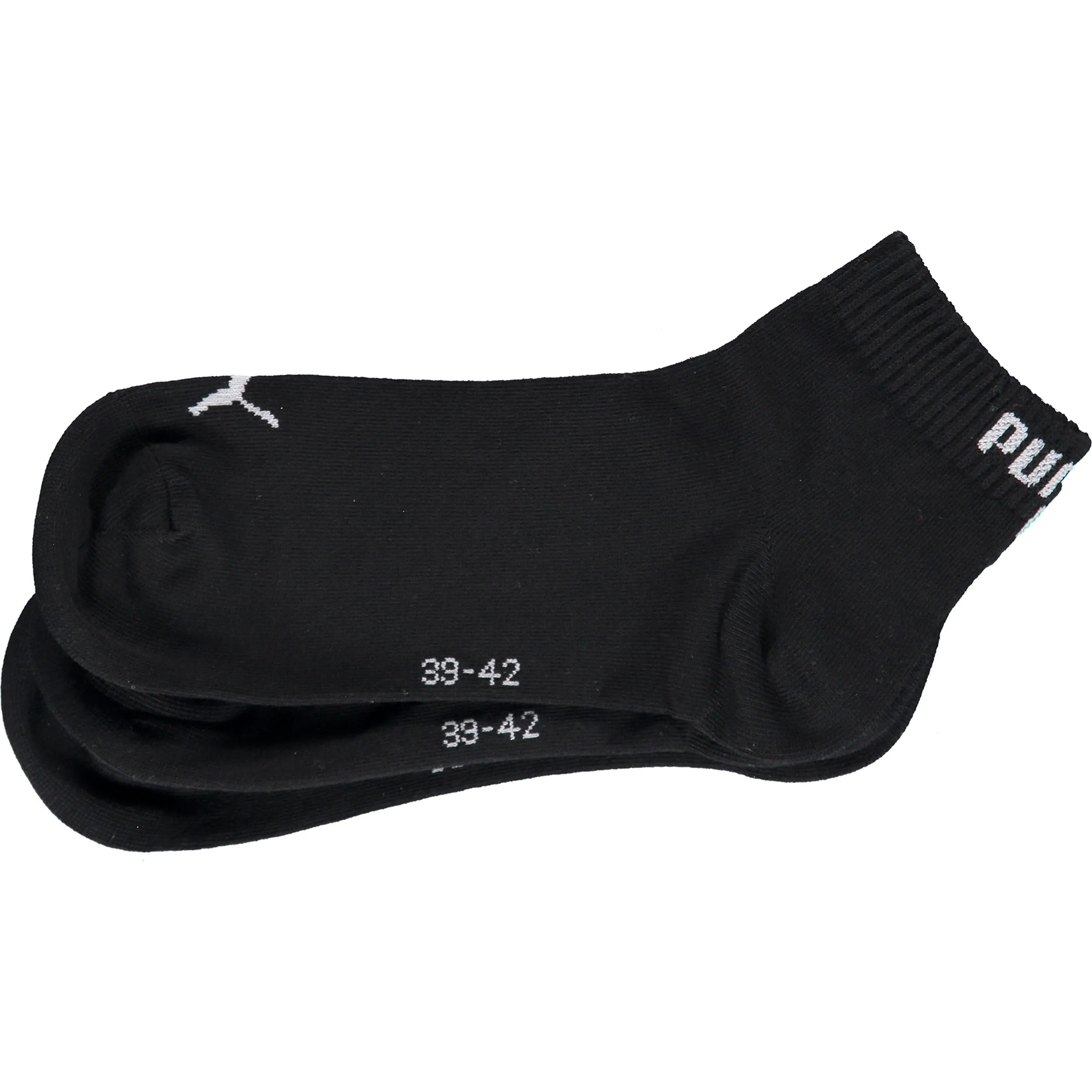 Puma Unisex Quarter Socken 3er Pack Schwarz 724501 SCHWARZ 1