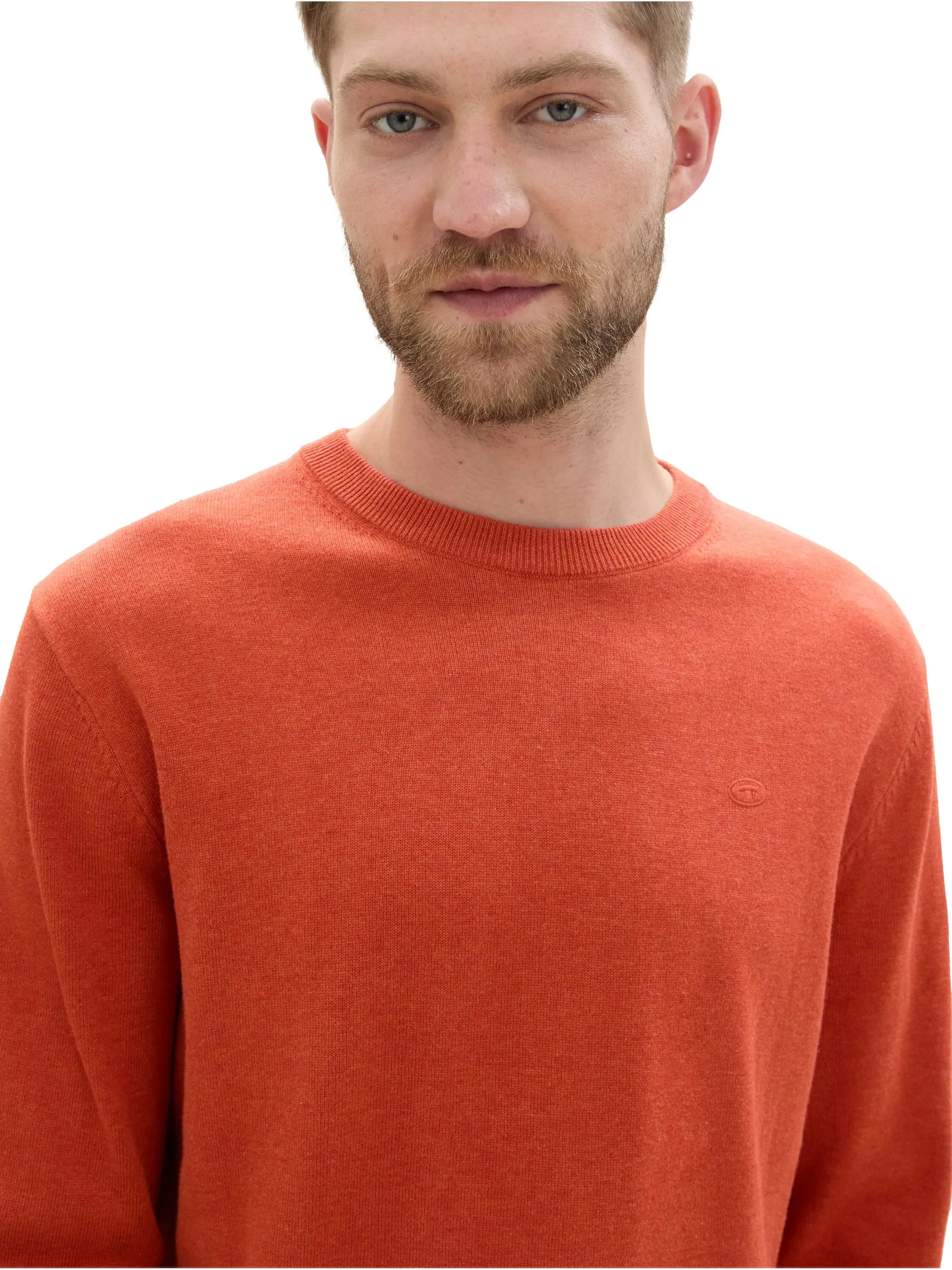 Tom Tailor 1039810 basic crewneck knit Orange 890938 36301 3