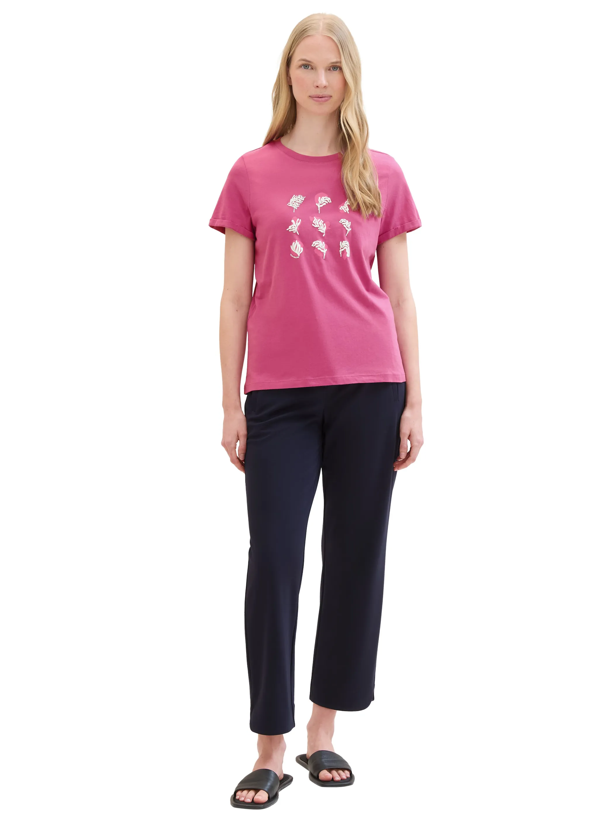 Tom Tailor 1041569 T-shirt crew neck Pink 895788 35275 4