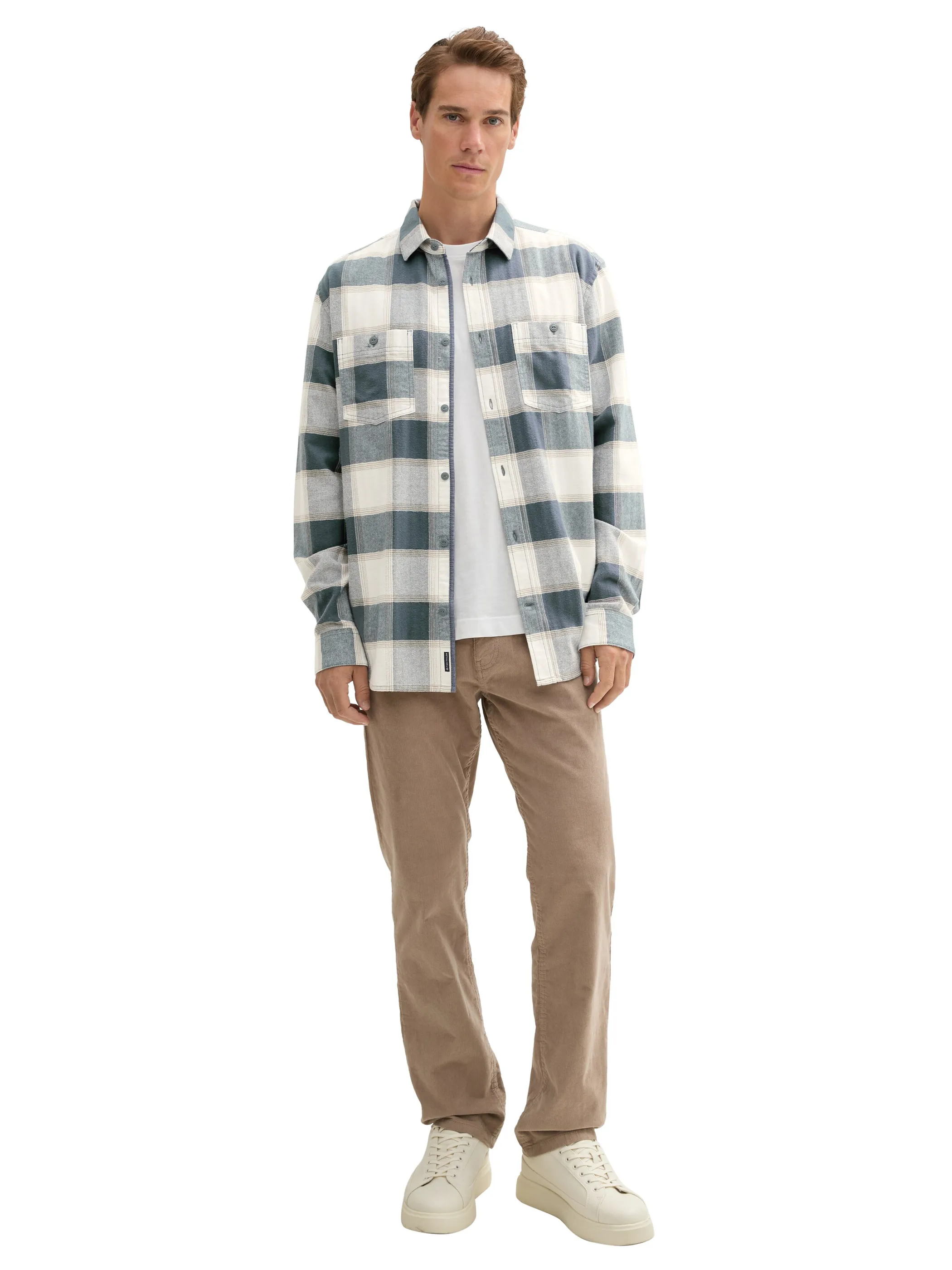 Tom Tailor 1043798 comfort checked shirt Weiß 903294 36634 4