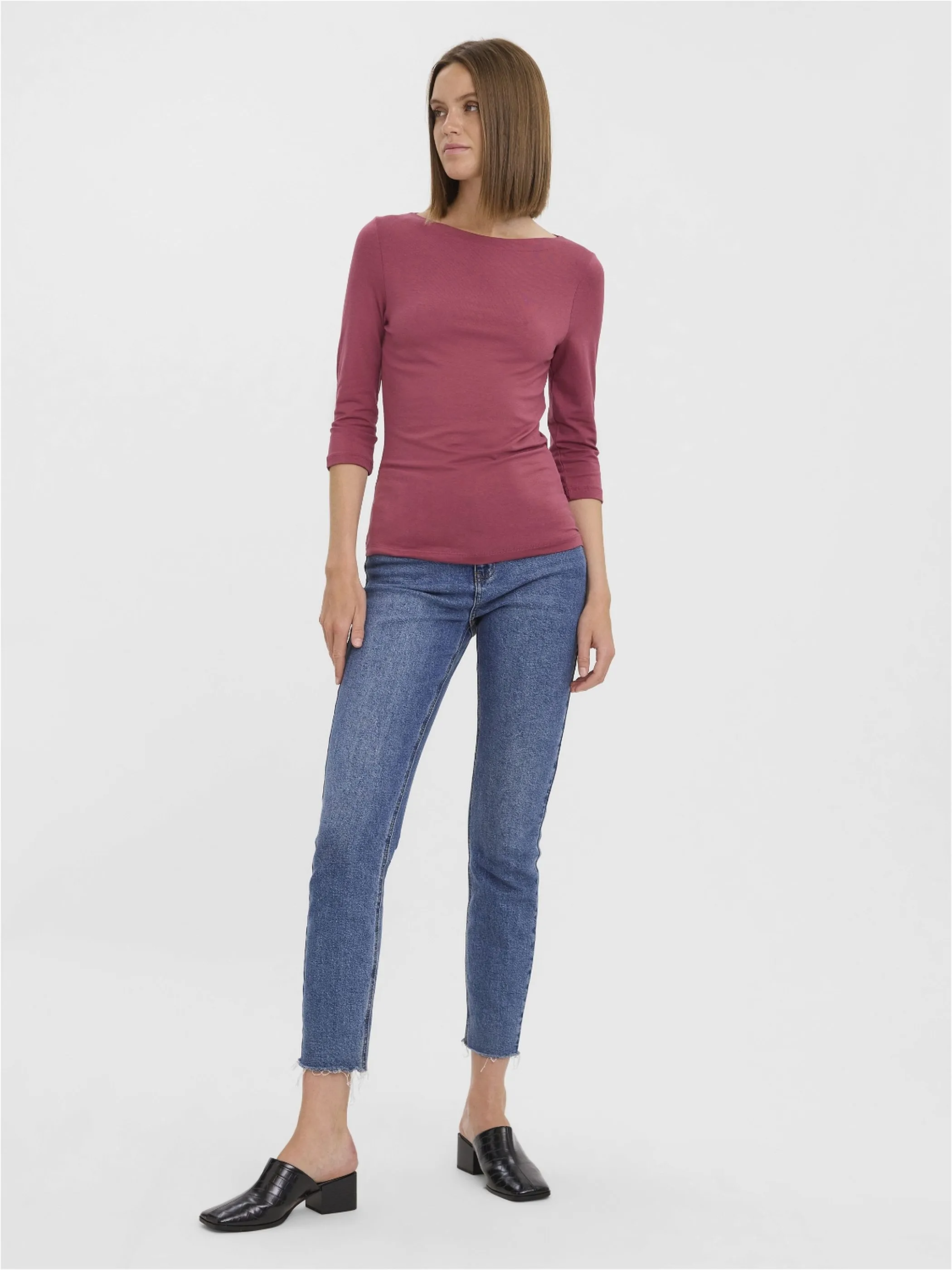 Vero Moda 10274133 VMPANDA MODAL 3/4 TOP Lila 866193 228095 4