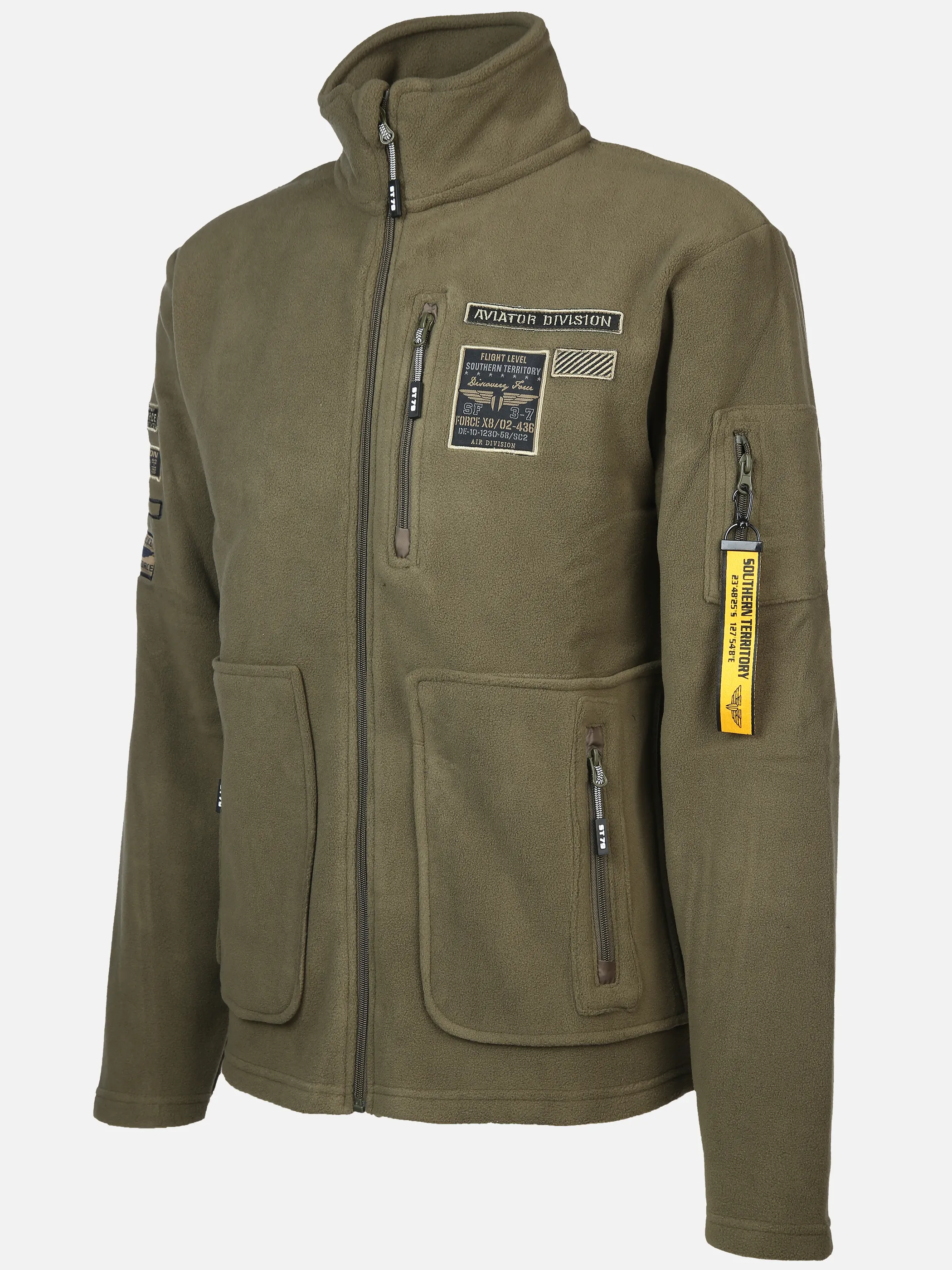 Southern Territory He. Fleecejacke Badges Oliv 900227 OLIVE 3