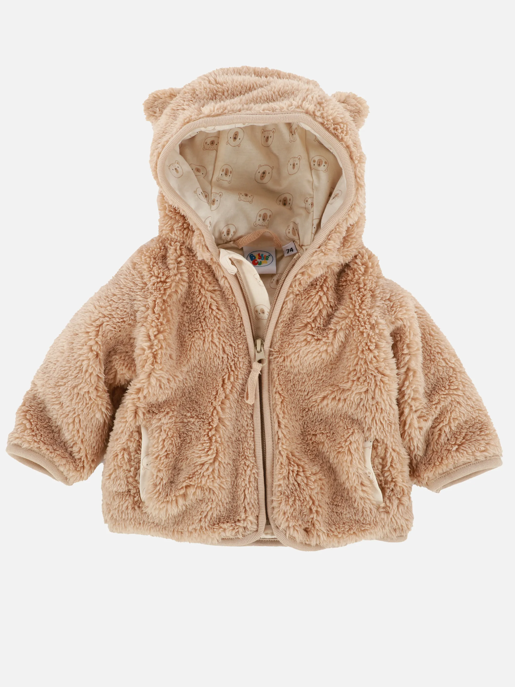 Bubble Gum BU Teddy Jacke mit Ohrenaplikation in beige Beige 899729 BEIGE 1