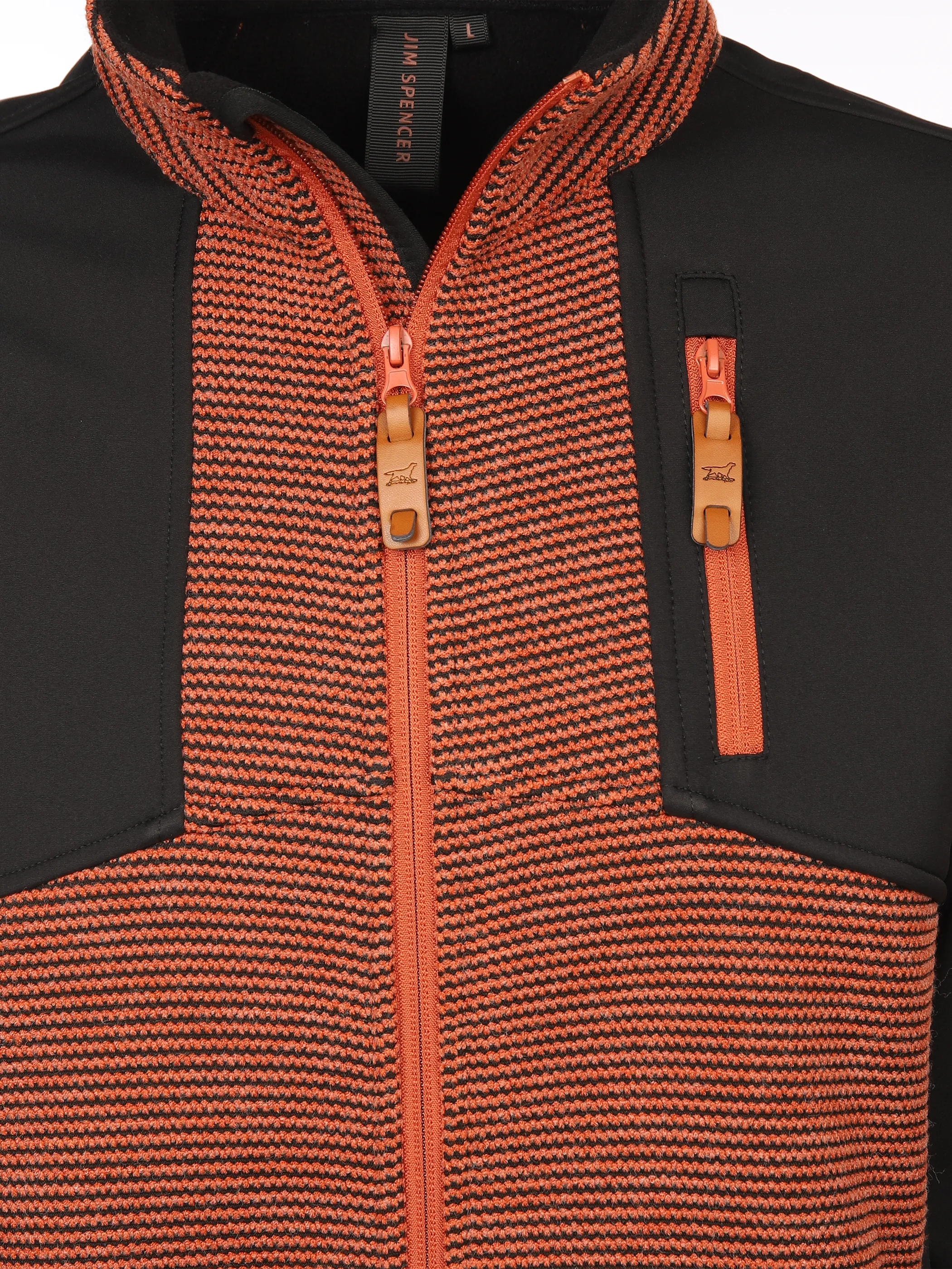 Jim Spencer He. Strickfleecejacke Hybrid Orange 883290 ORANGE MEL 3