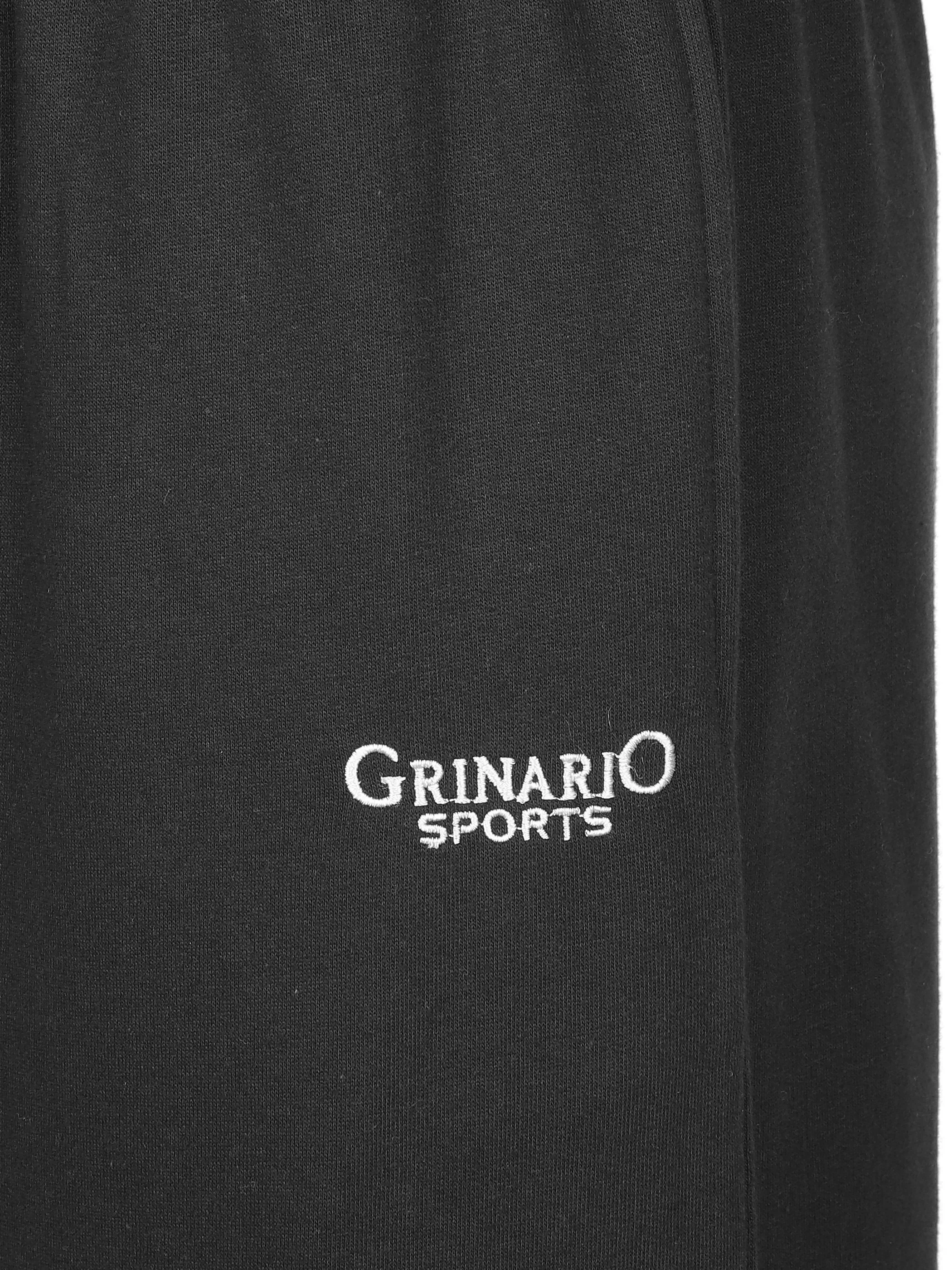 Grinario Sports He-Jogginghose offen Schwarz 899342 BLACK 4