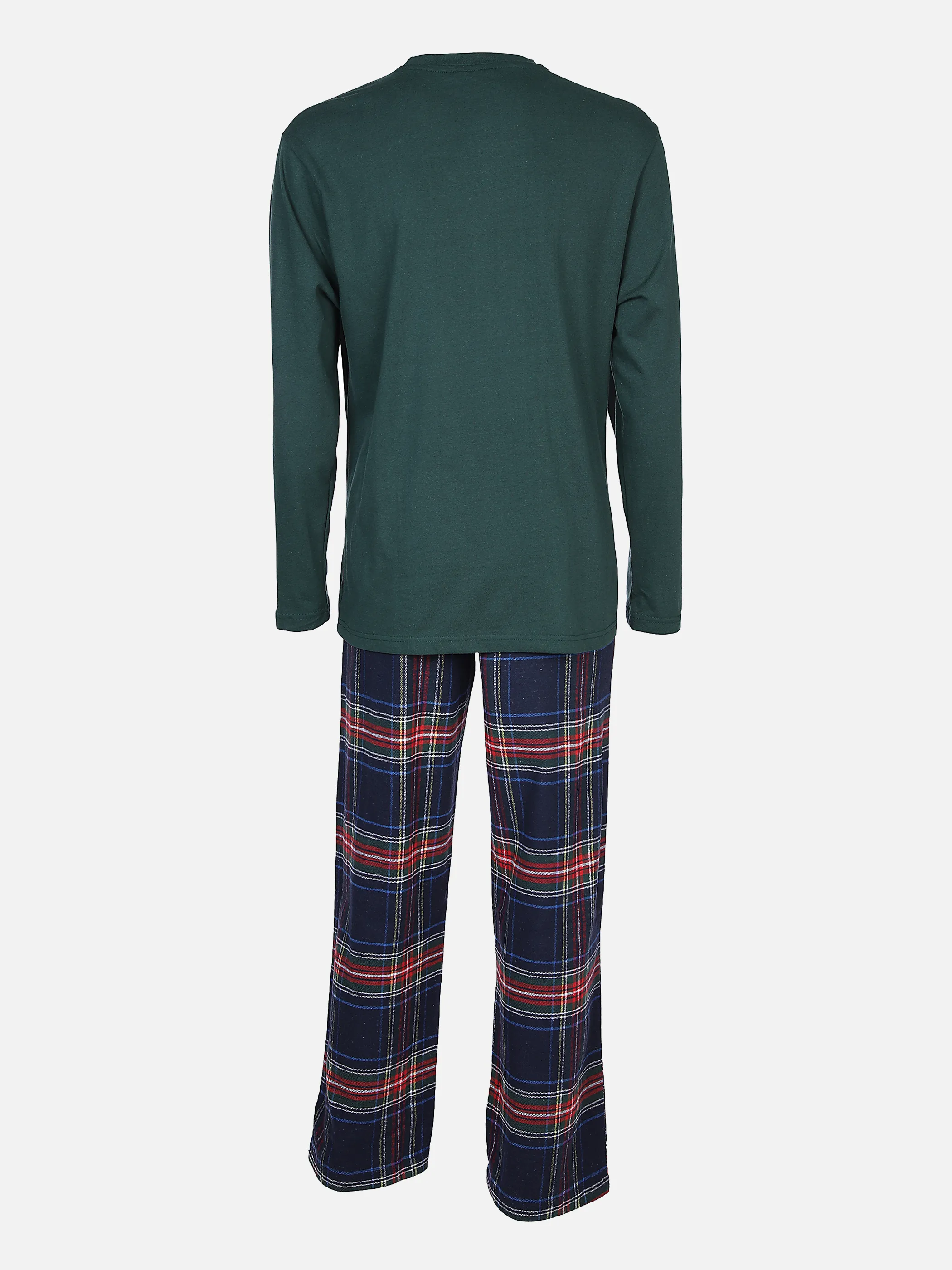 Jim Spencer He. Pyjama lang Flanell Grün 870844 GREEN/NAVY 2