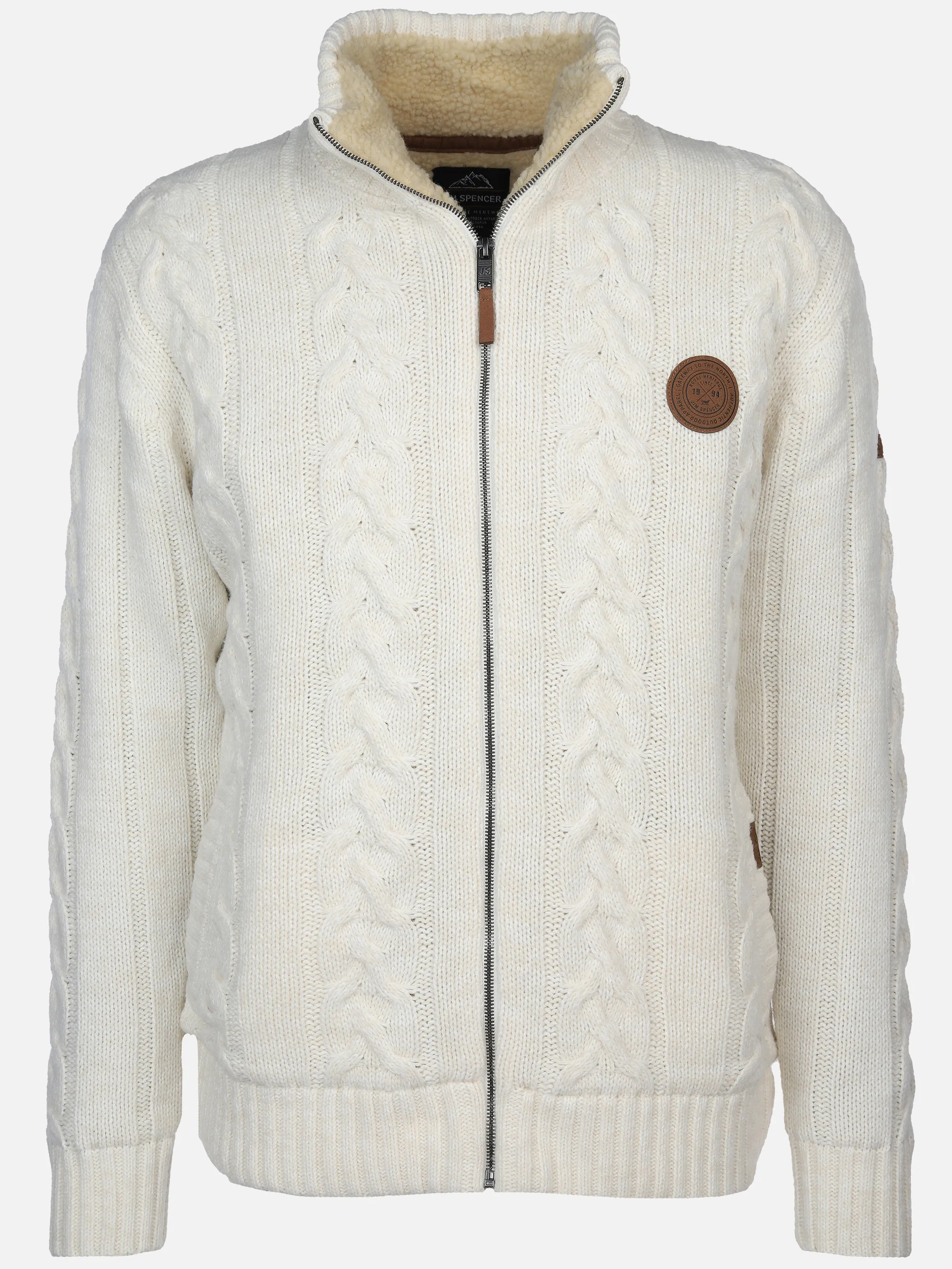 Jim Spencer He. Strickjacke wattiert Norweger Weiß 900920 OFFWHITE 1