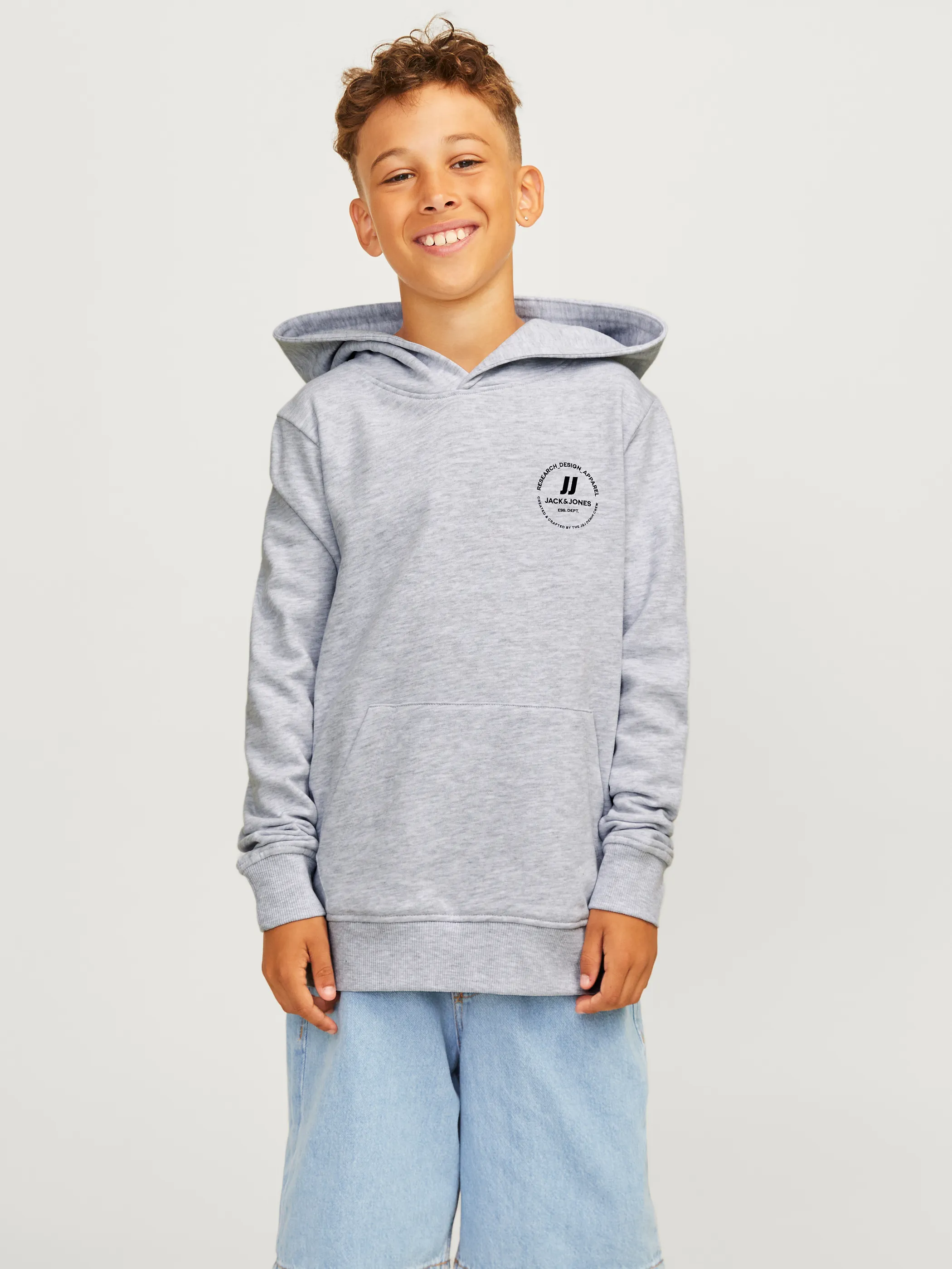 Jack&Jones Junior 12258968 JJESWIFT SWEAT HOOD N Weiß 897111 200349 3