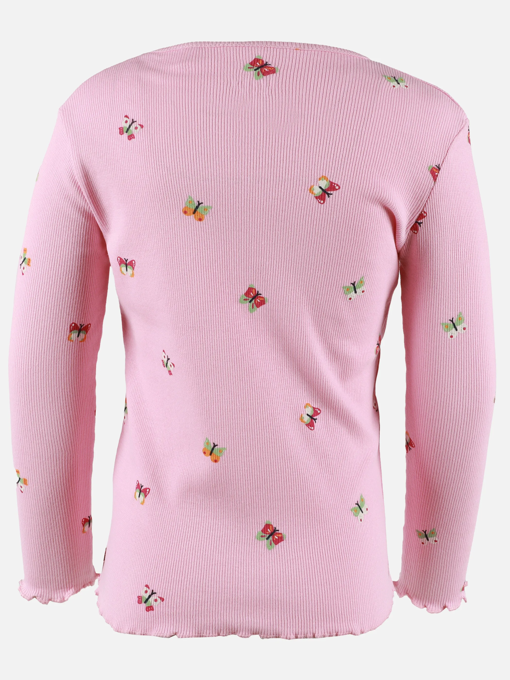 Bubble Gum KM Ripp-Longsleeve mit Schmetterling AOP in rosa Rosa 906661 ROSA 2