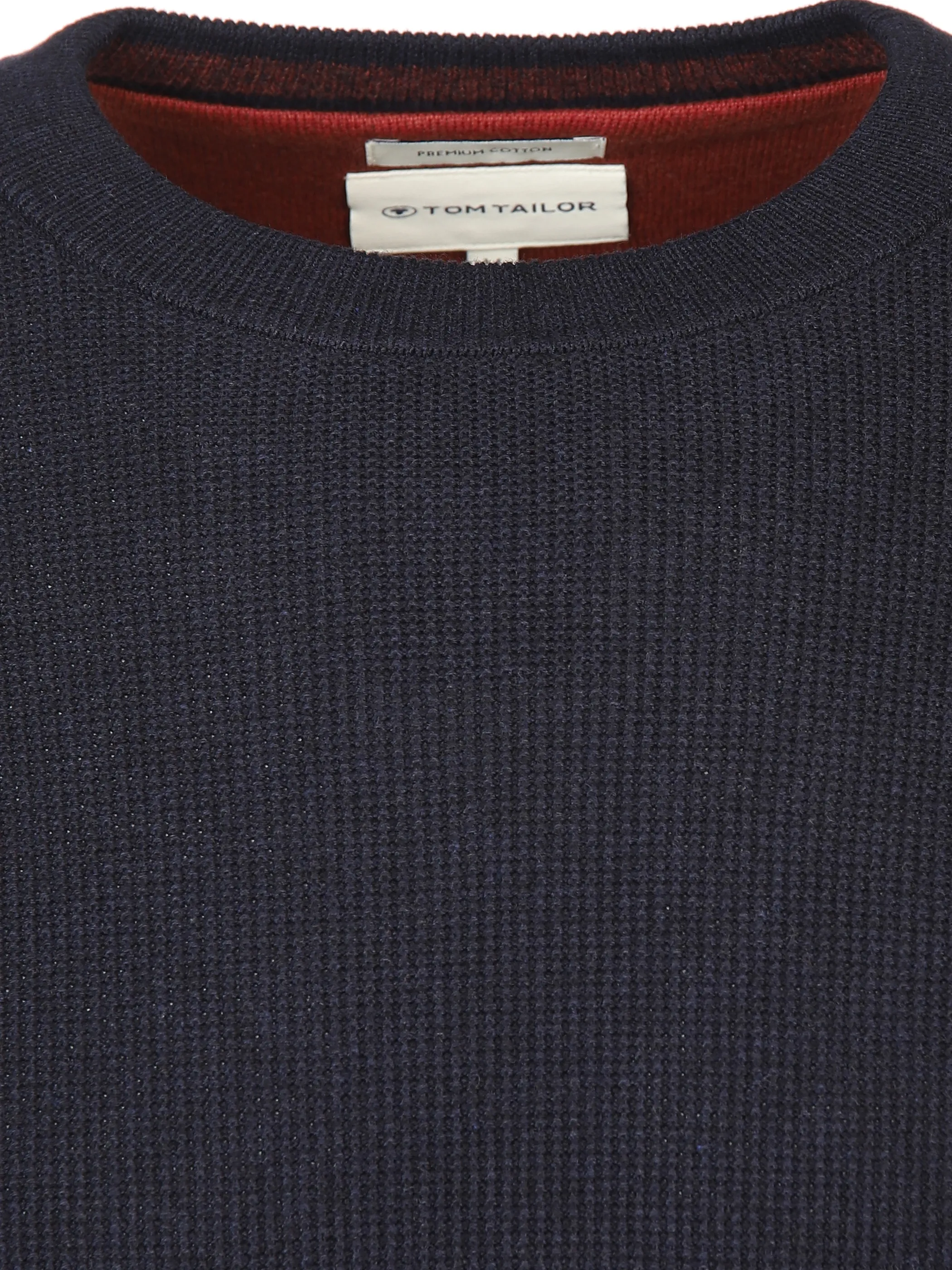 Tom Tailor 1042453 NOS structured crewneck knit Blau 898700 13160 3