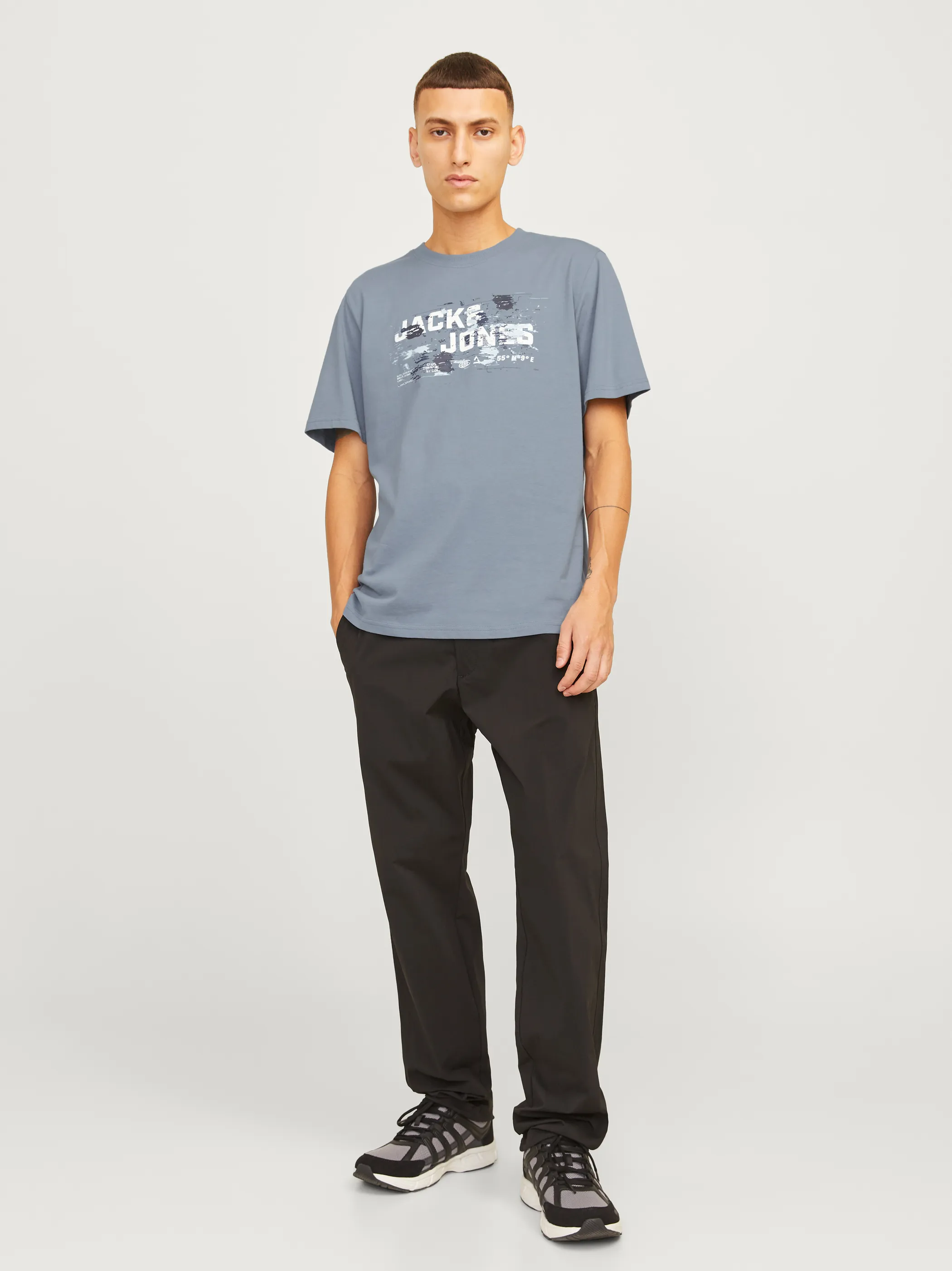 Jack Jones 12262560 JCOOUTDOOR LOGO TEE S Blau 898064 175828 4