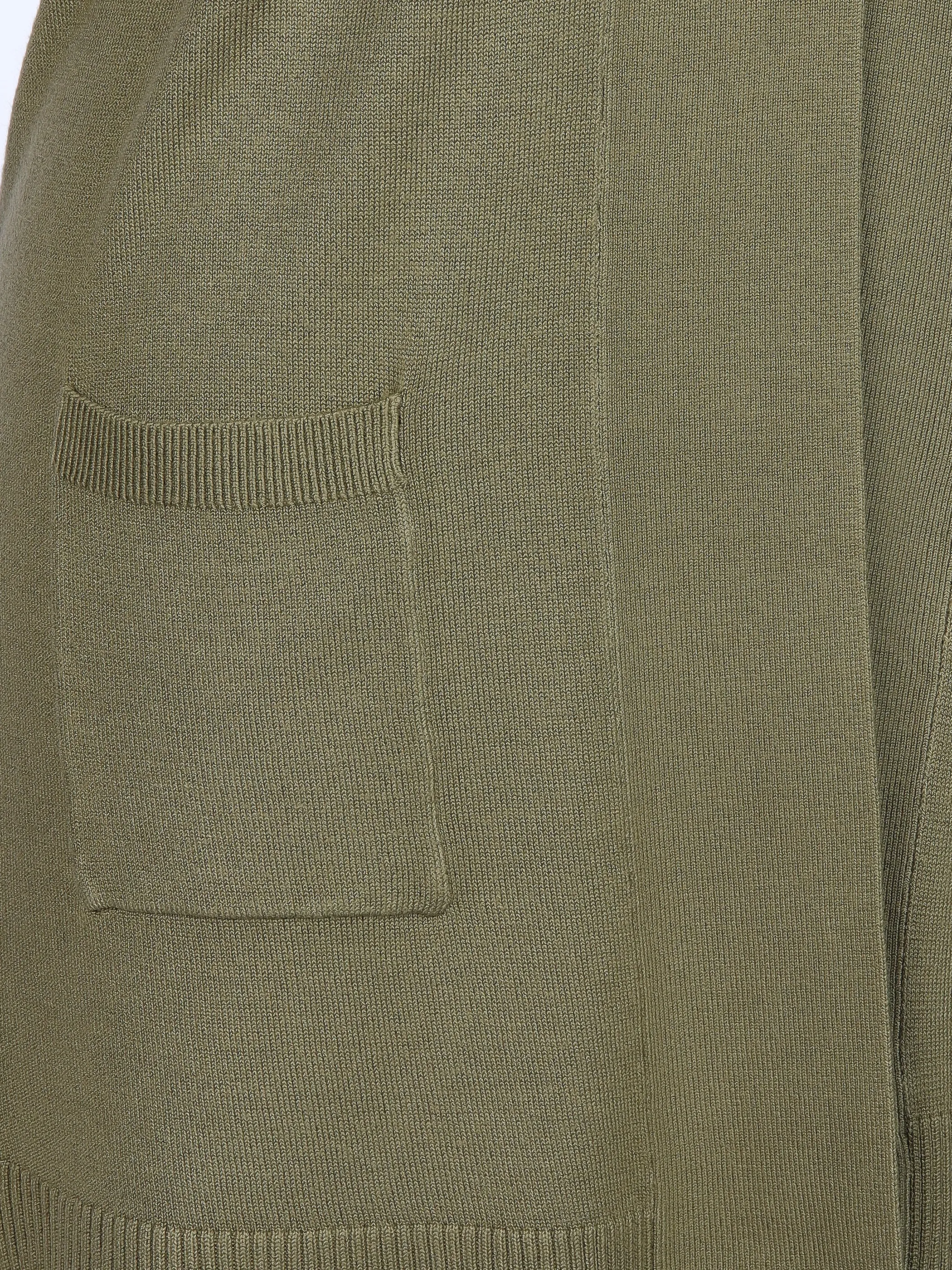 Sure Da-Cardigan m. 2 Taschen Oliv 905186 KHAKI 3