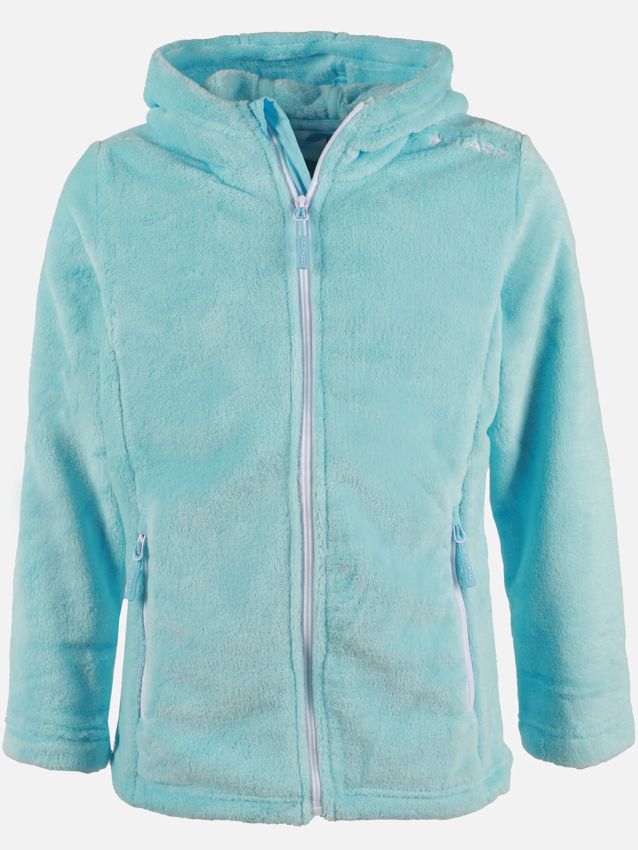 Stop + Go TG- Flauschjacke mit Kapuze Blau 896831 ICE BLUE 1