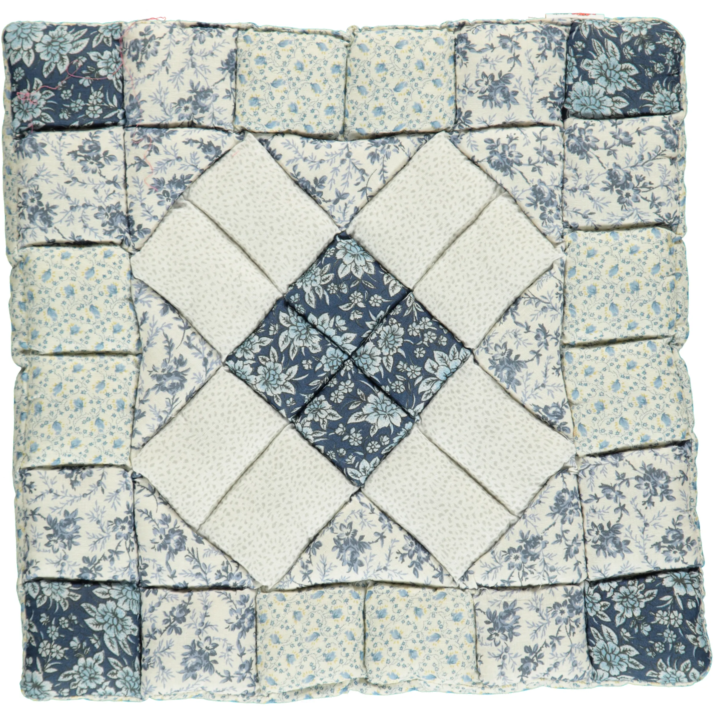 Patchwork Kissen 40x40cm Blau 591108 DESIGN 4 1