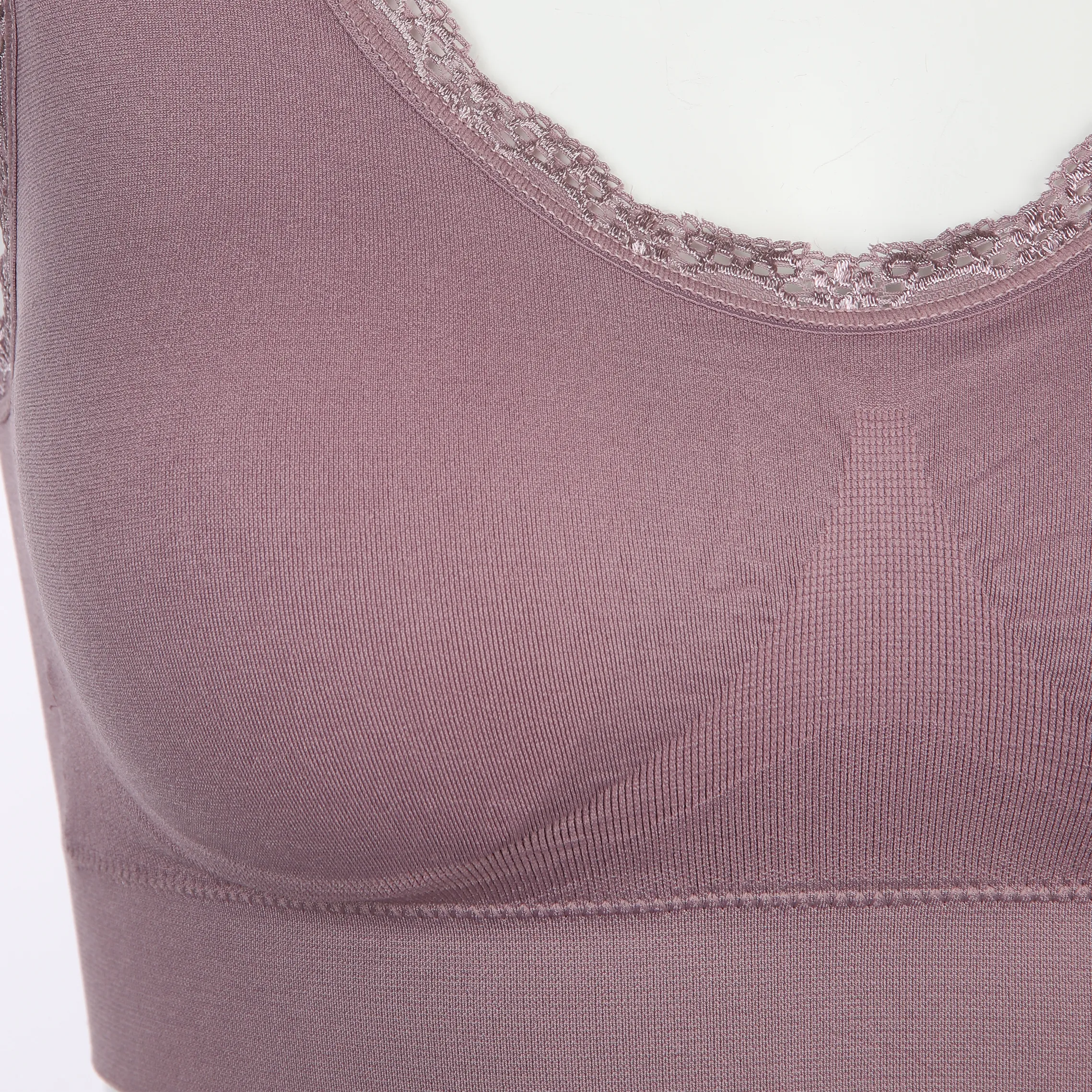 Damen Seamless Bustier mit Spitze