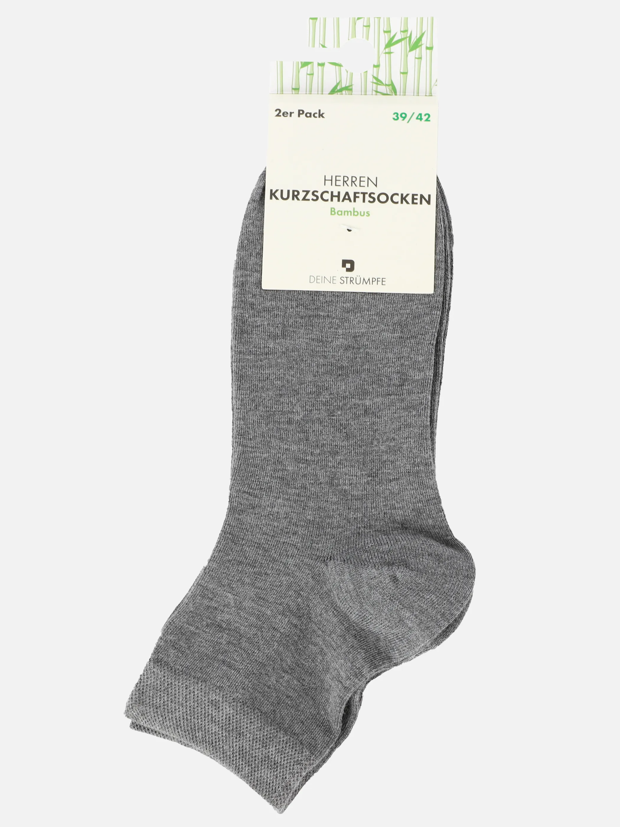 He. Bambuskurzschaftsocken 2er Grau 900266 GRAU 3