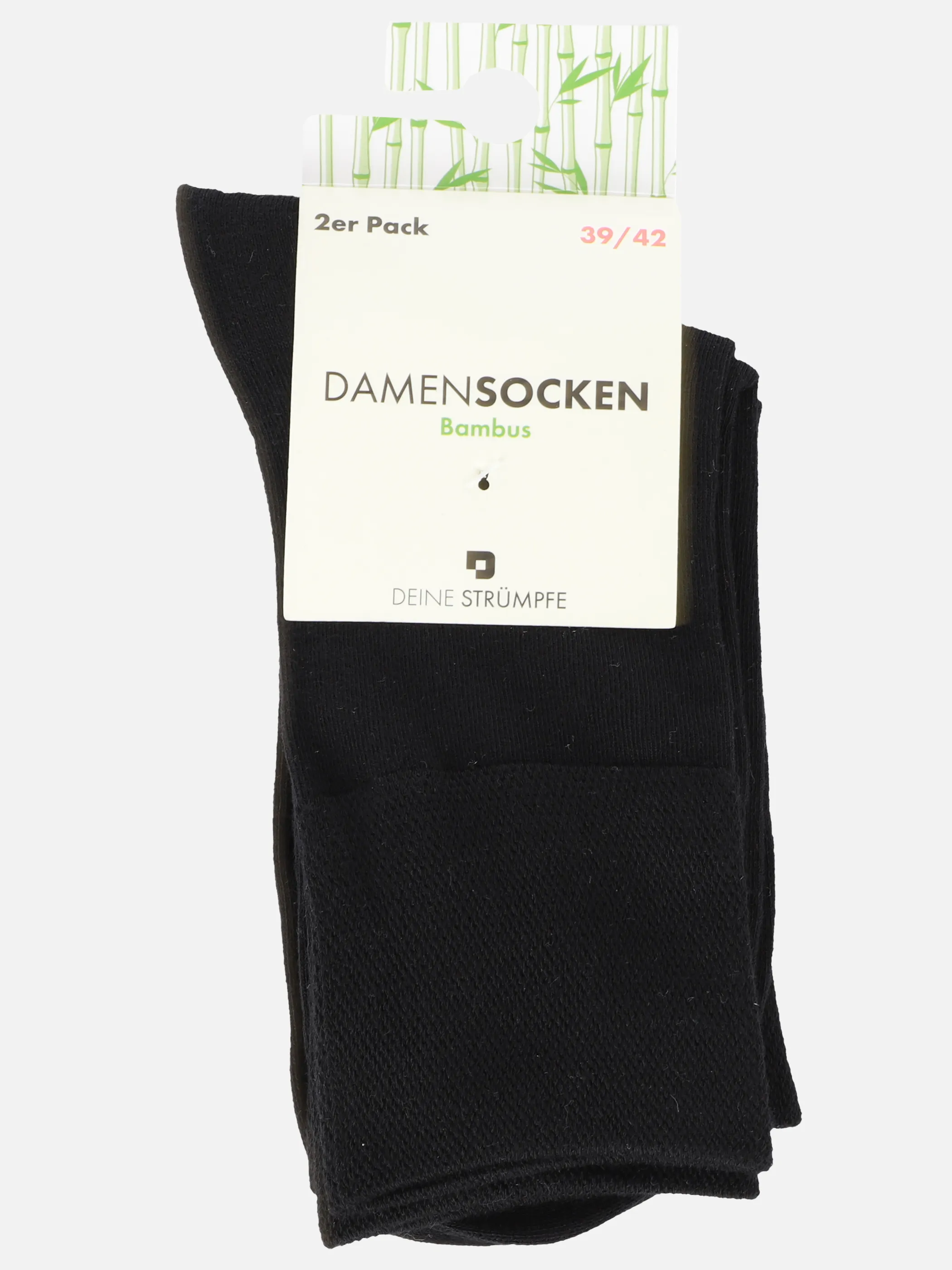 Da. Bambussocken 2er Pack uni Schwarz 900264 SCHWARZ 3