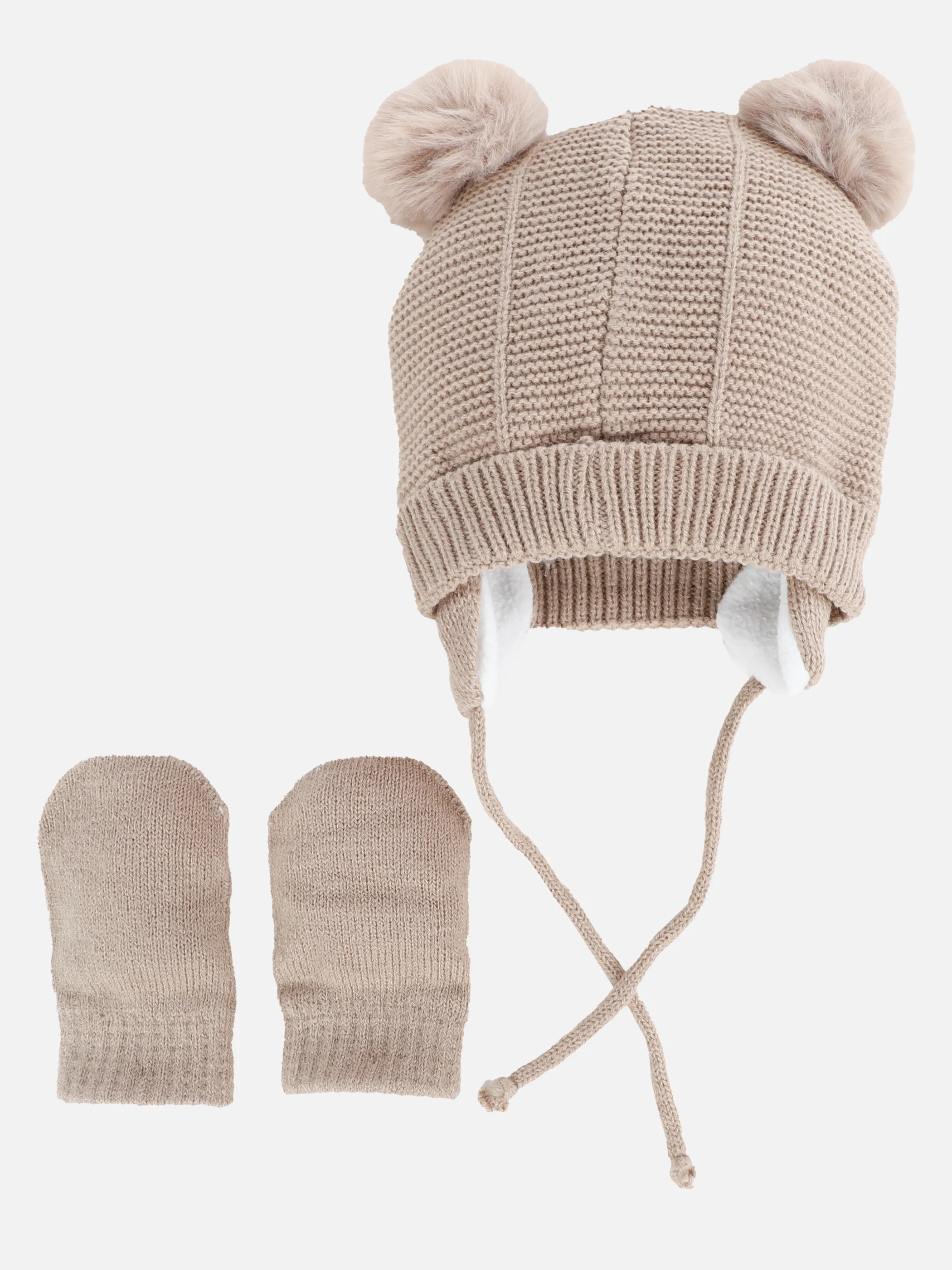 Bubble Gum Ki-Baby Set Mütze u.Handschuhe Braun 899556 TAUPE 2