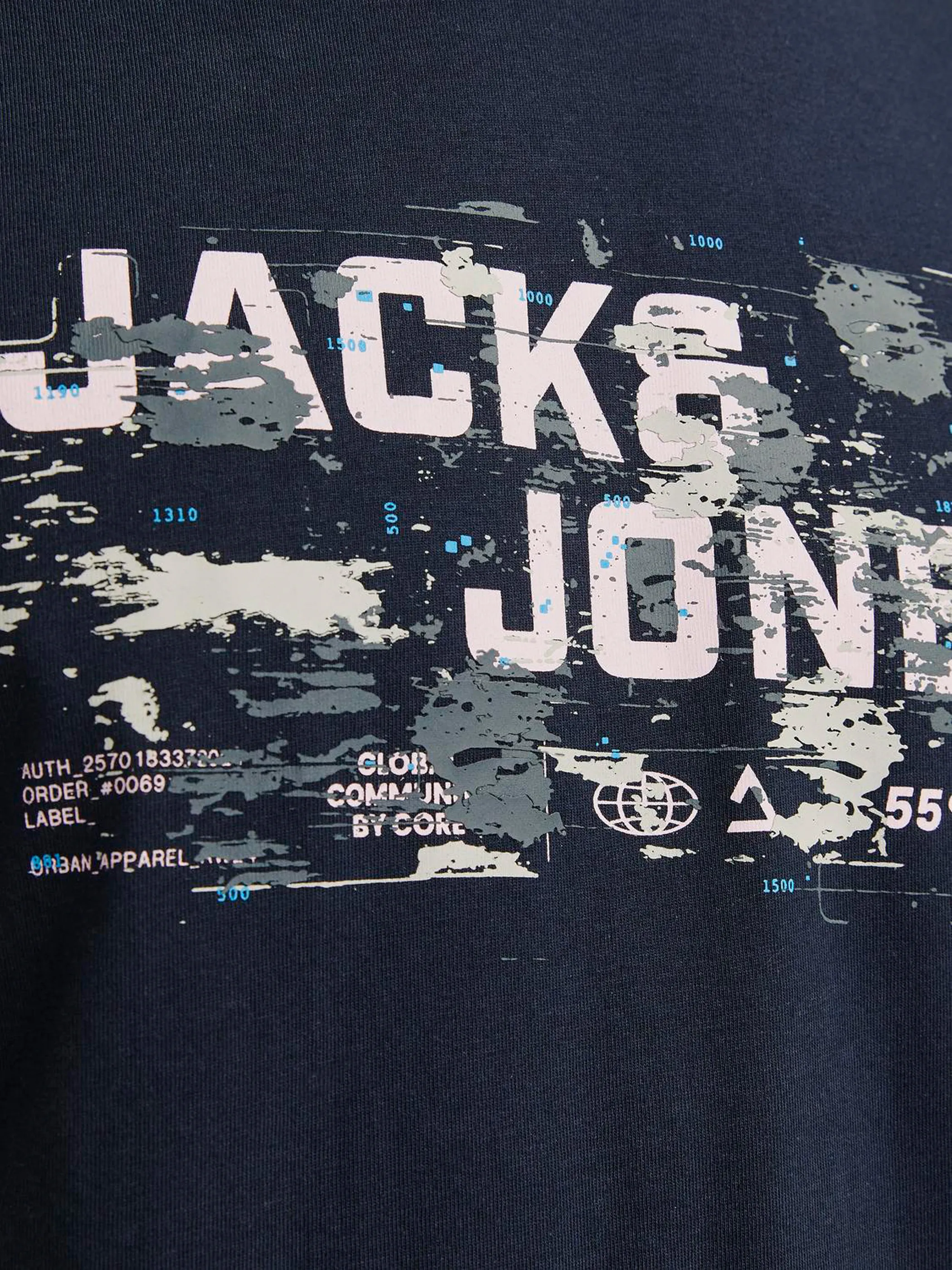 Jack Jones 12262560 JCOOUTDOOR LOGO TEE S Blau 898064 175876 3