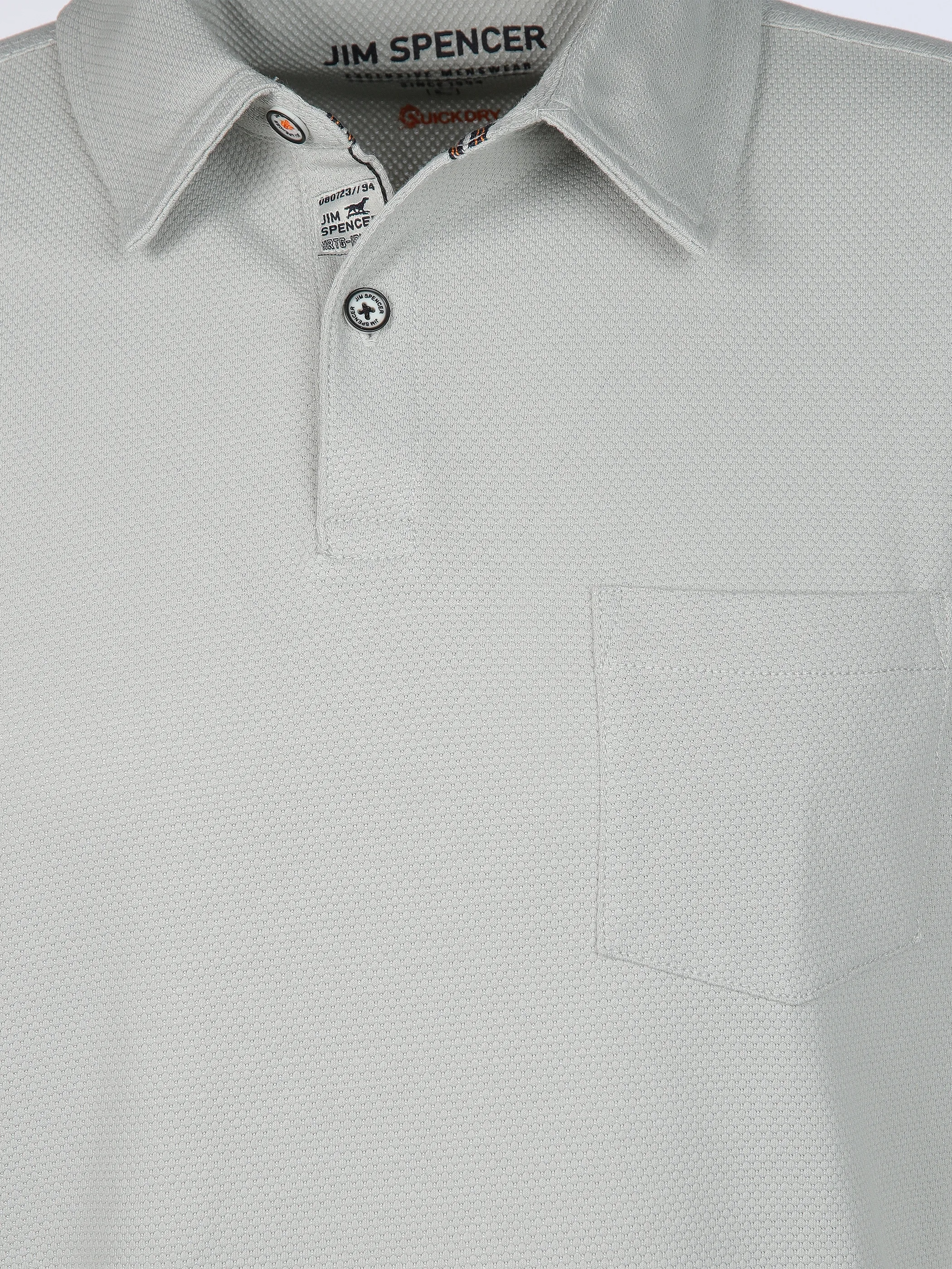 Jim Spencer He. Poloshirt 1/2 Arm waffle Grau 906743 STONE 3