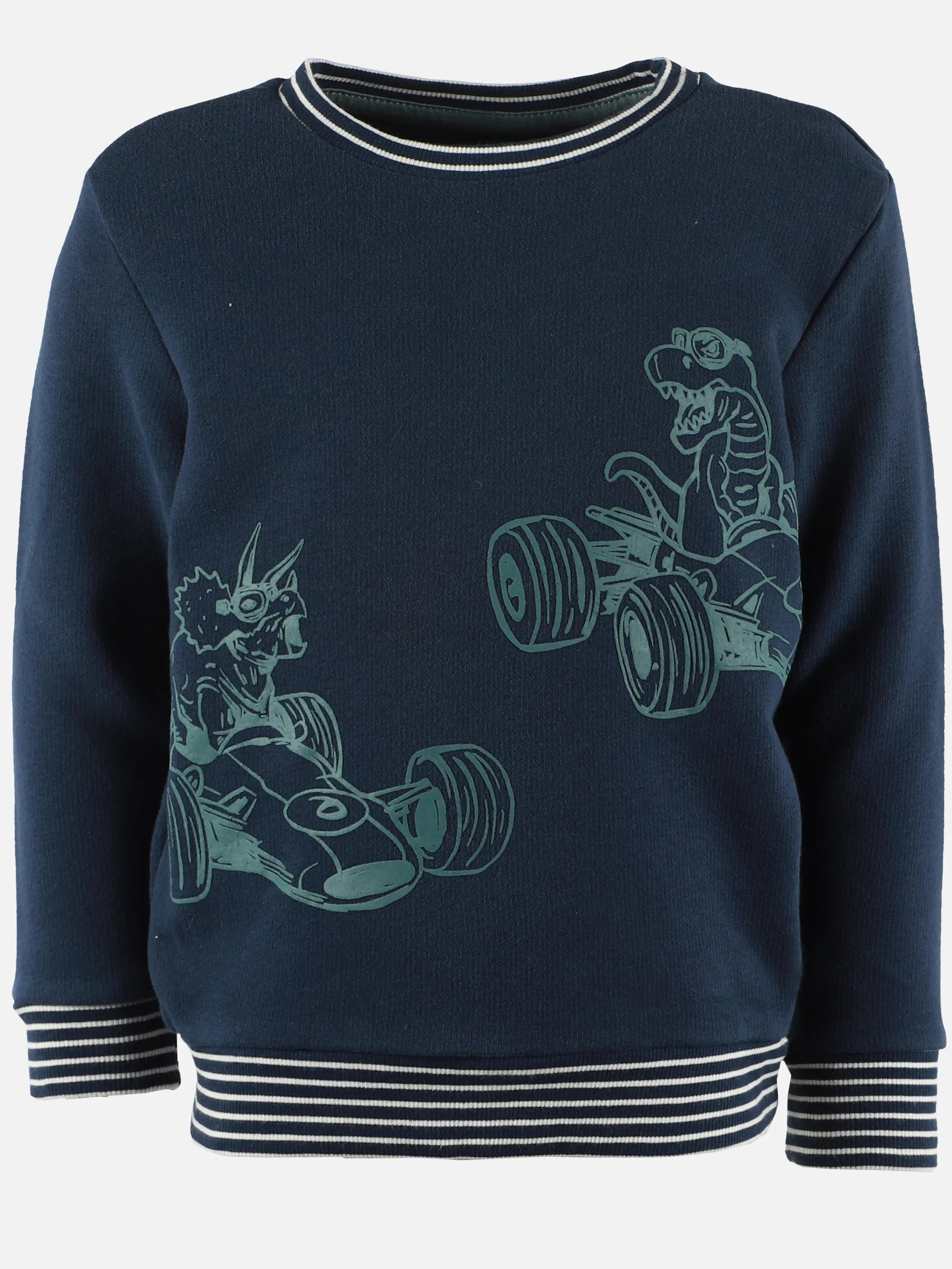 Bubble Gum KJ Sweatshirt mit Dino und Auto Puffprint in navy Marine 905526 NAVY 1