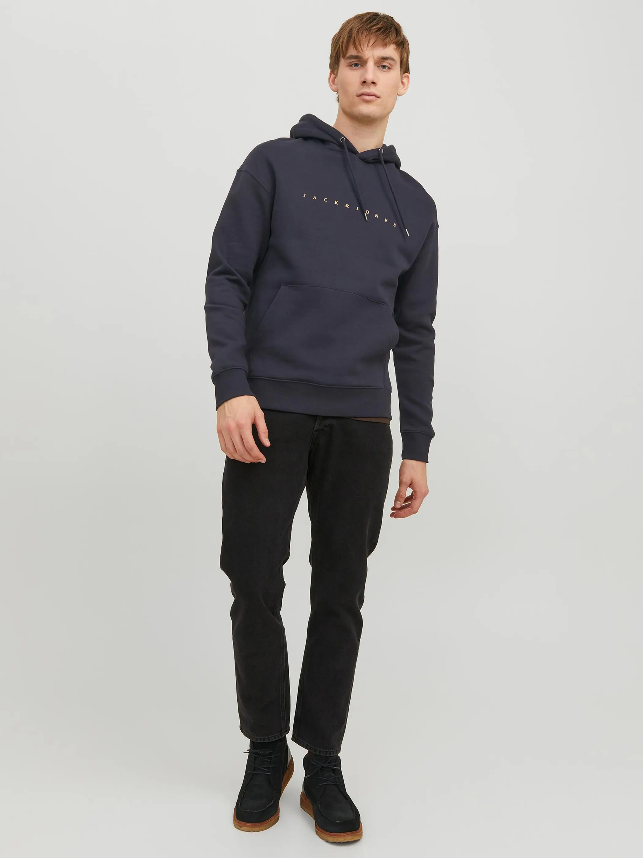 Jack Jones 12233972 JJESTAR JJ SWEAT HOOD Schwarz 878876 178012 5