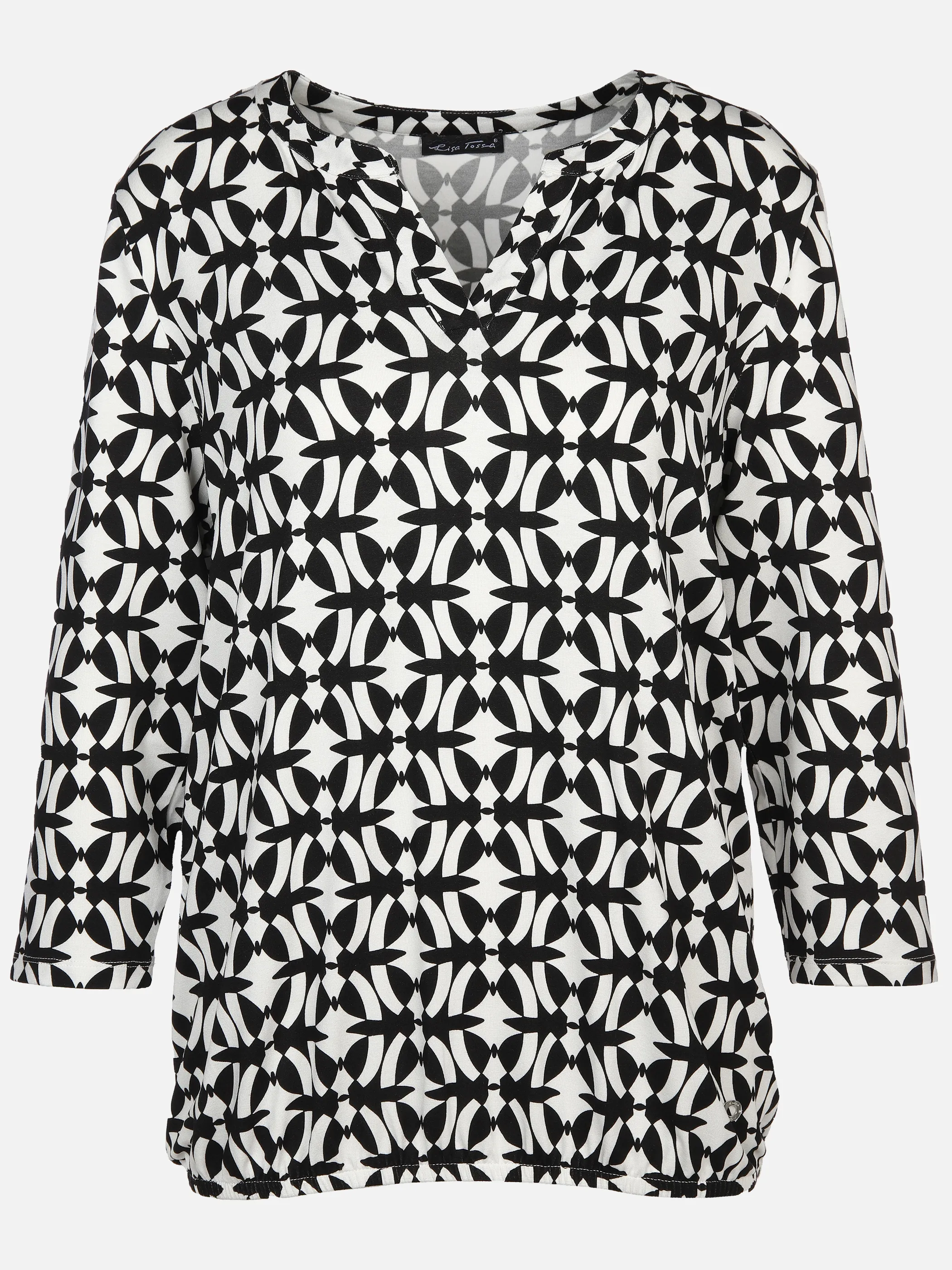 Lisa Tossa Da. Print-Shirt m. 3/4 Arm Schwarz 901360 GRAFIK 1