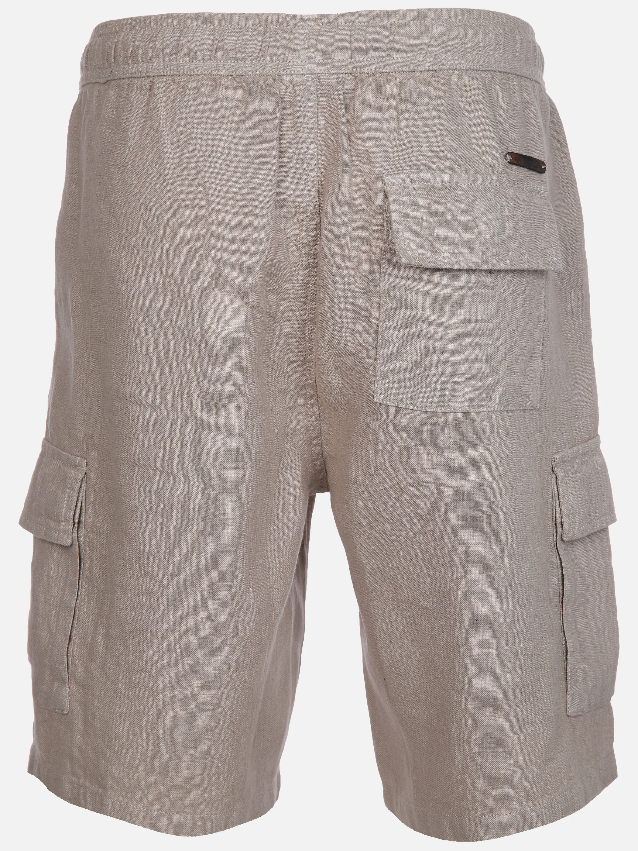 Jim Spencer He. Leinenshort Cargo Grau 894396 STONE 2