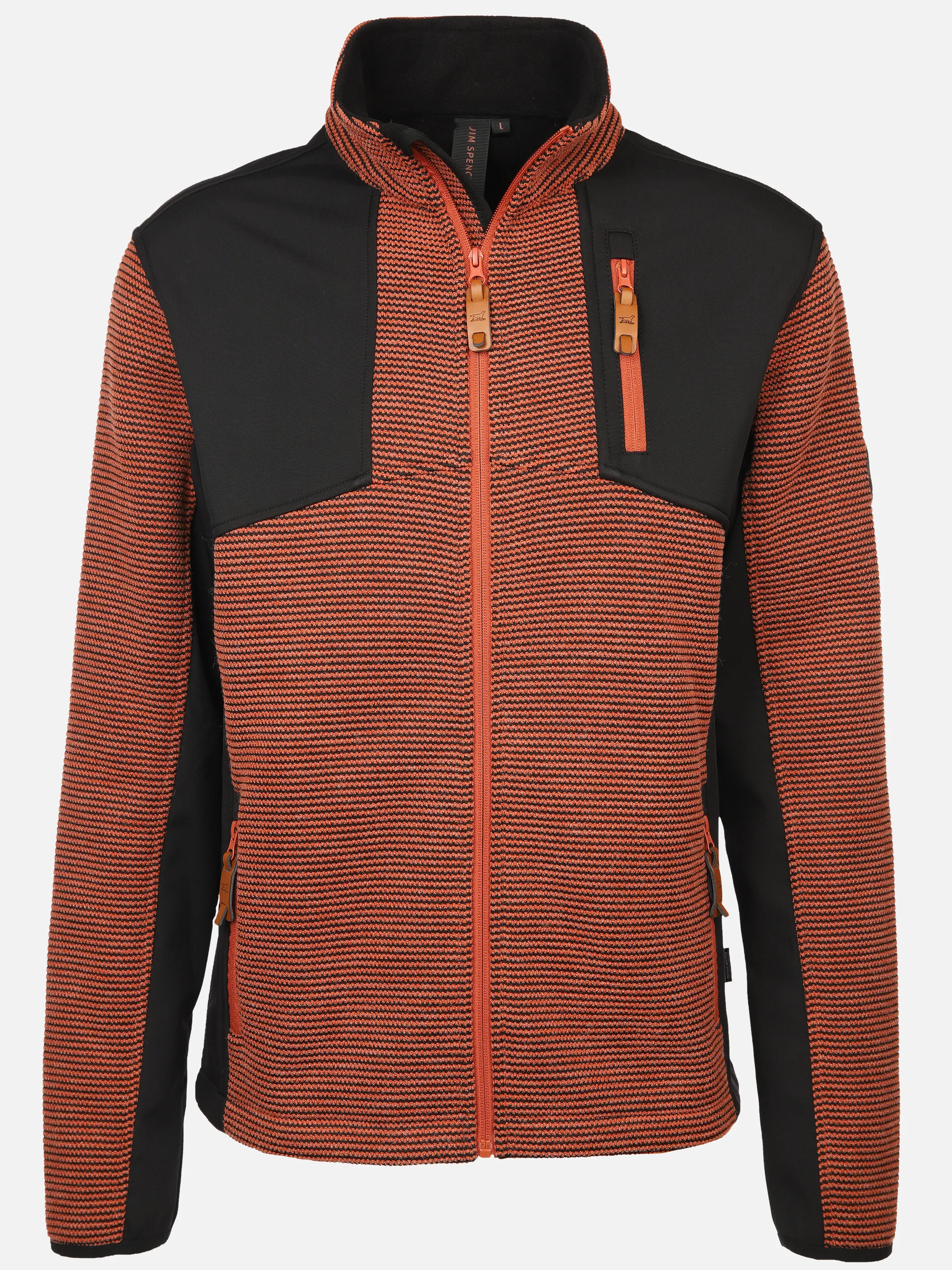 Jim Spencer He. Strickfleecejacke Hybrid Orange 883290 ORANGE MEL 1