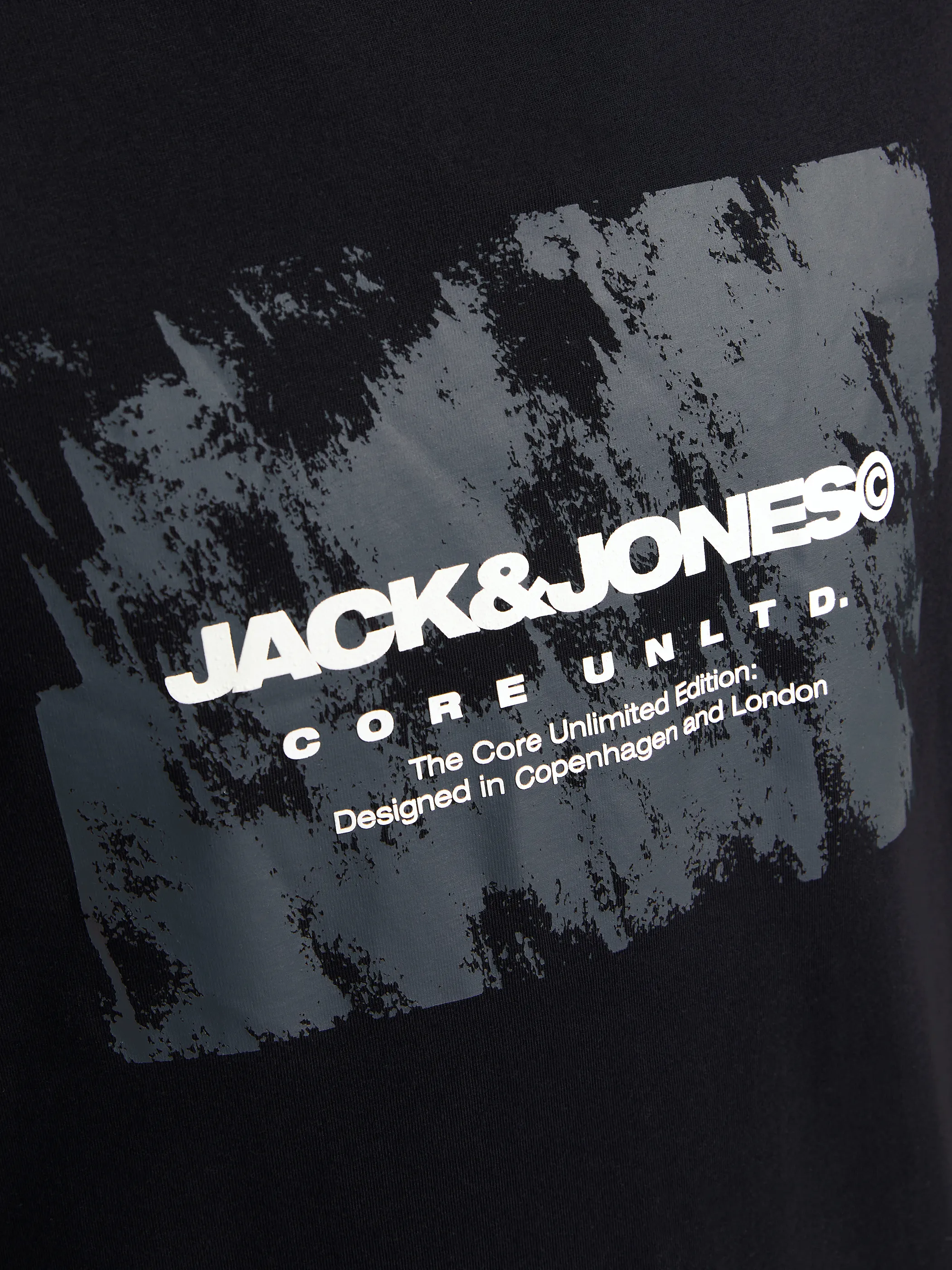 Jack Jones 12264029 JCOAERO FRONT PRINT T Schwarz 901504 178012 4