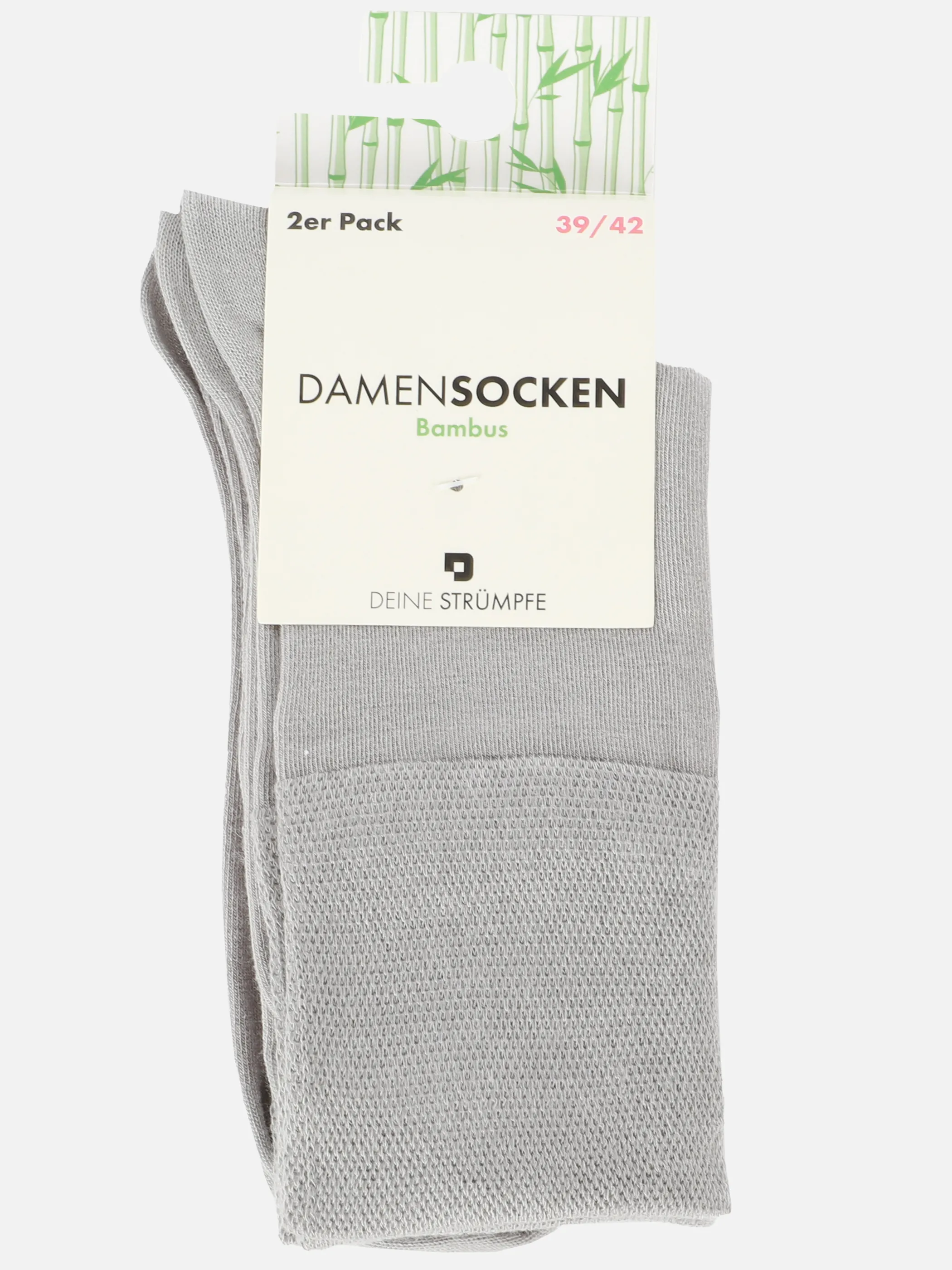 Da. Bambussocken 2er Pack uni Grau 900264 GRAU 3