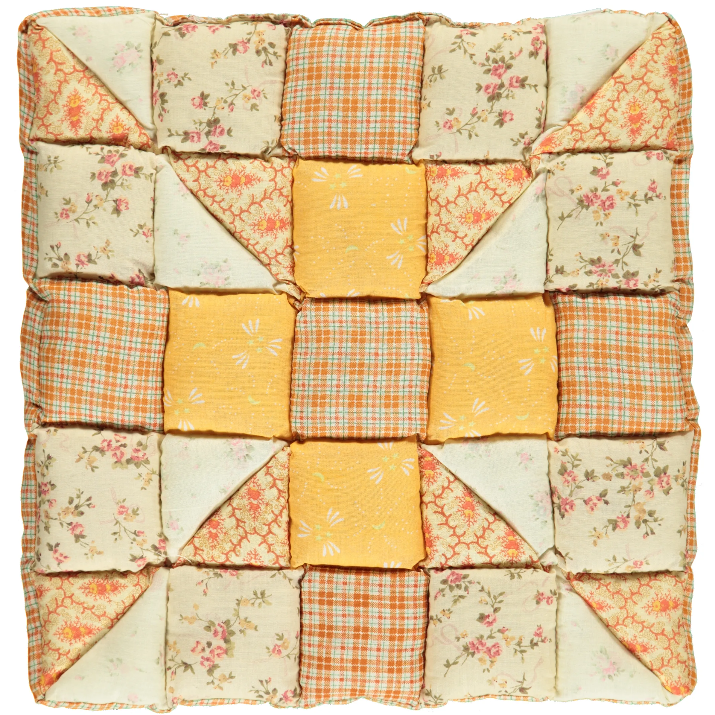 Patchwork Kissen 40x40cm Orange 591108 DESIGN 5 1