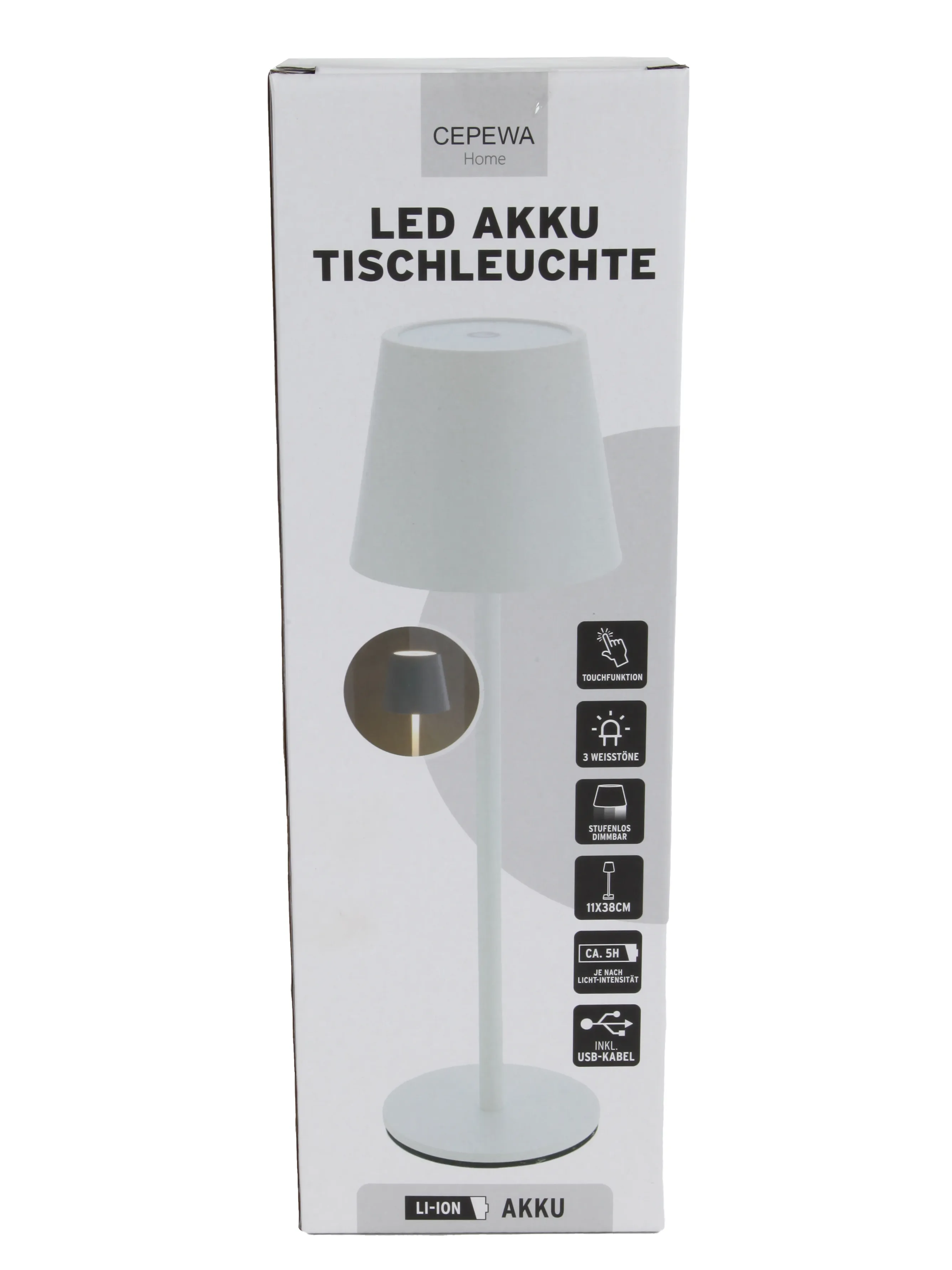 Deko Artikel LED Tischleuchte ca 38cm dimmb Weiß 899497 WEIß 3