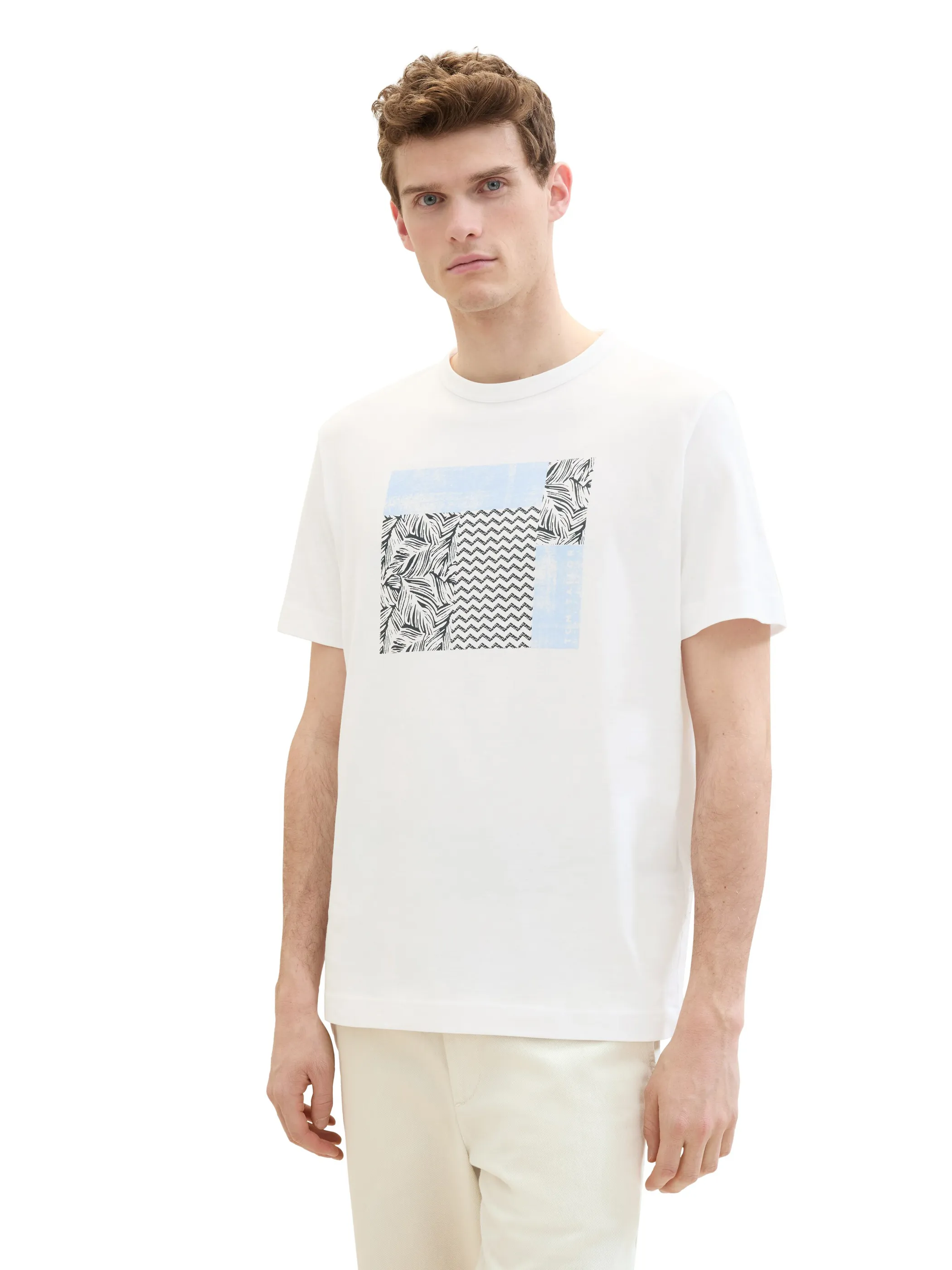 Tom Tailor 1041793 printed t-shirt Weiß 895690 20000 2
