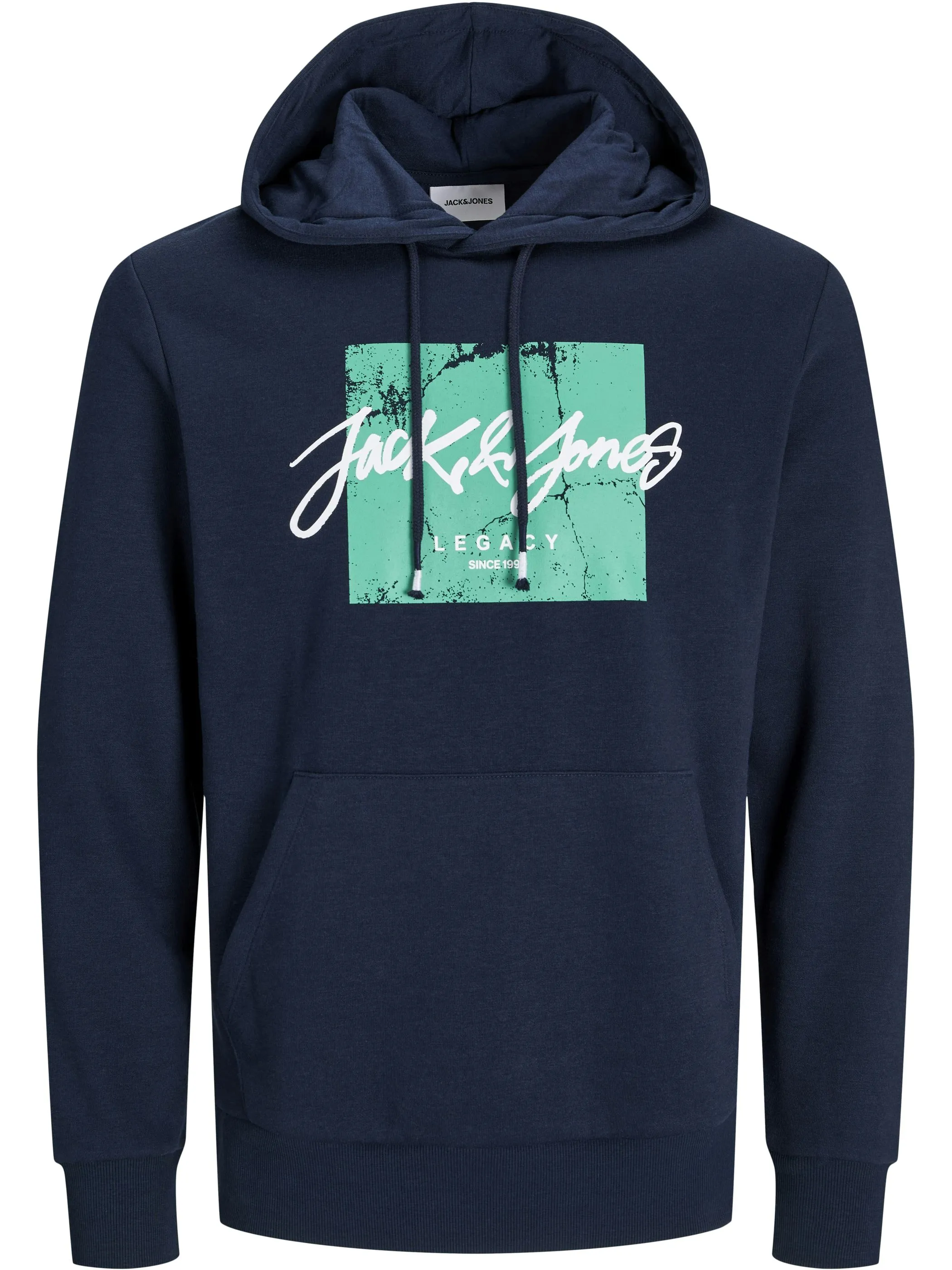 Jack Jones 12256807 JJTILEY SWEAT HOOD LN Blau 898089 175876 1