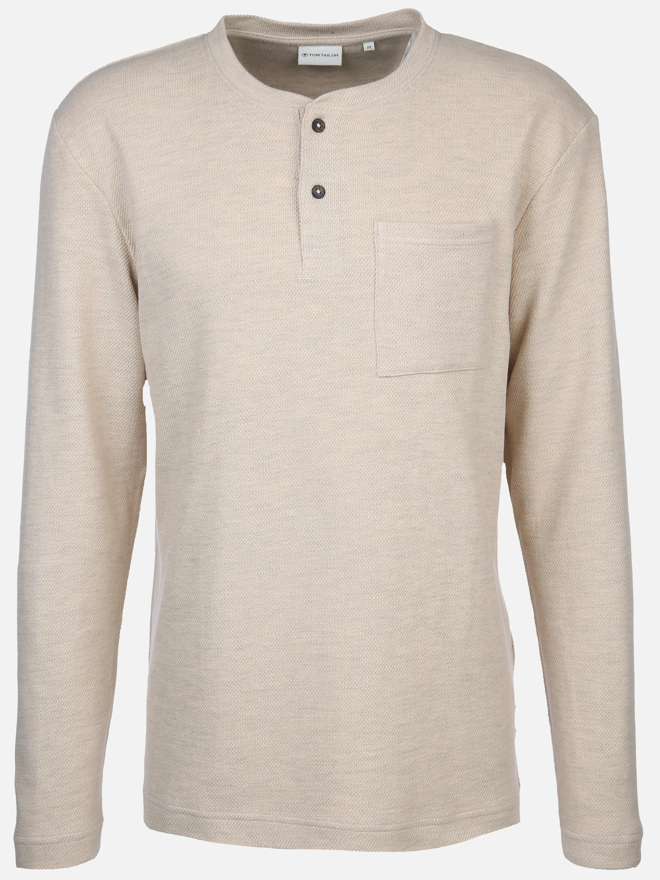 Tom Tailor 1043411 structured henley Beige 898815 36281 1