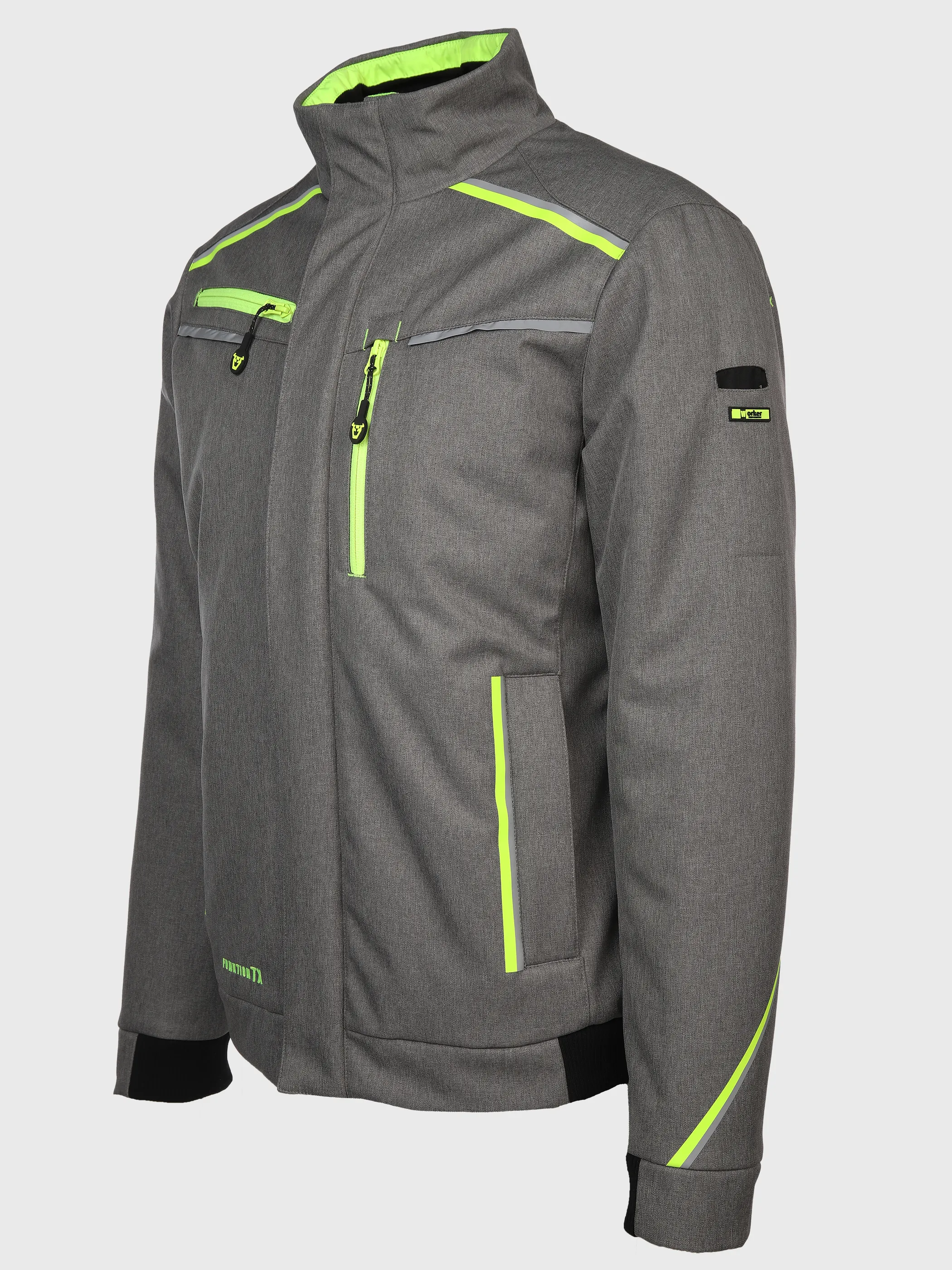 Worker He. Softshelljacke wattiert Neon Grau 880411 GREY 3