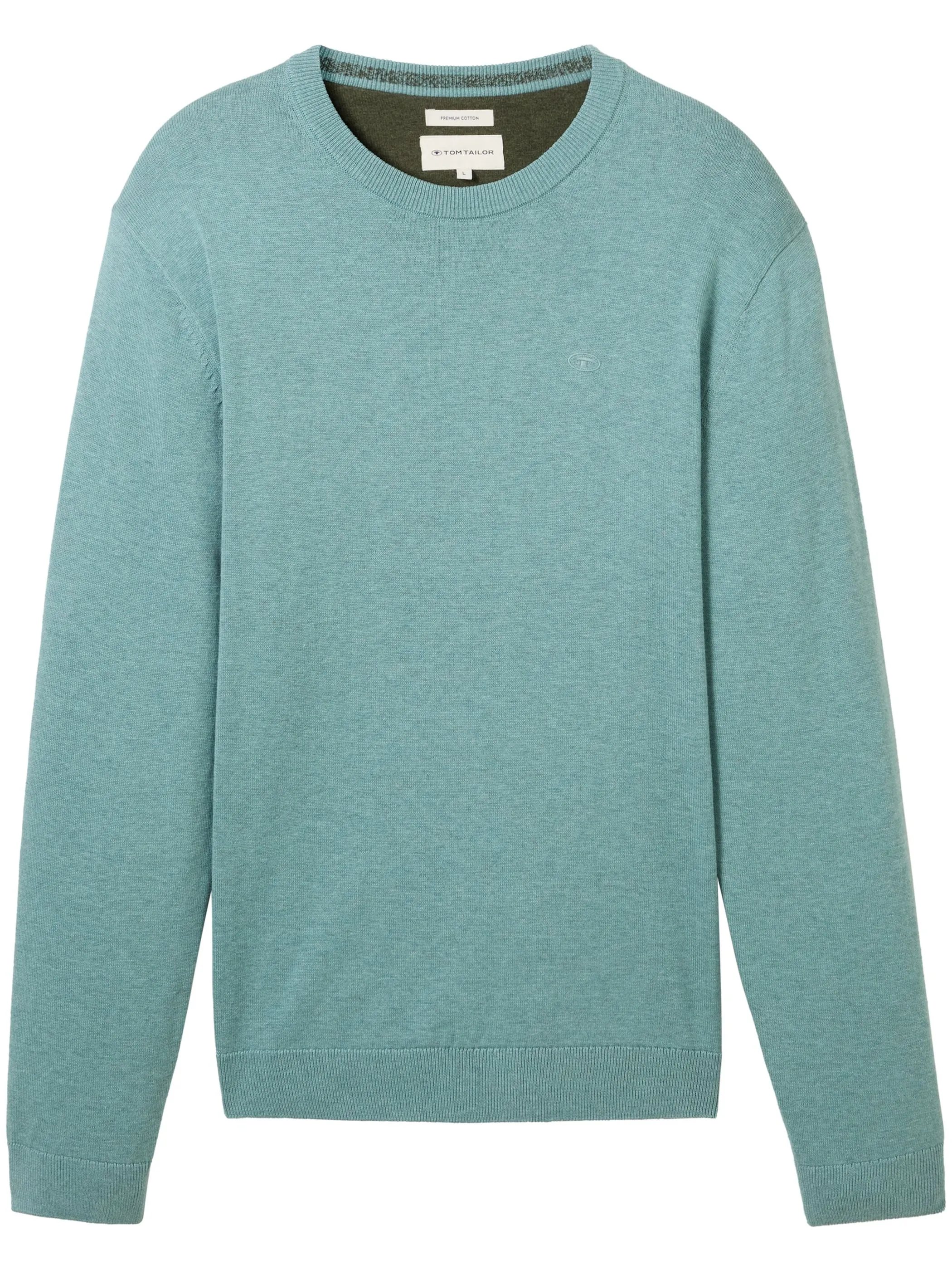 Tom Tailor 1039810 basic crewneck knit Blau 890938 13158 1