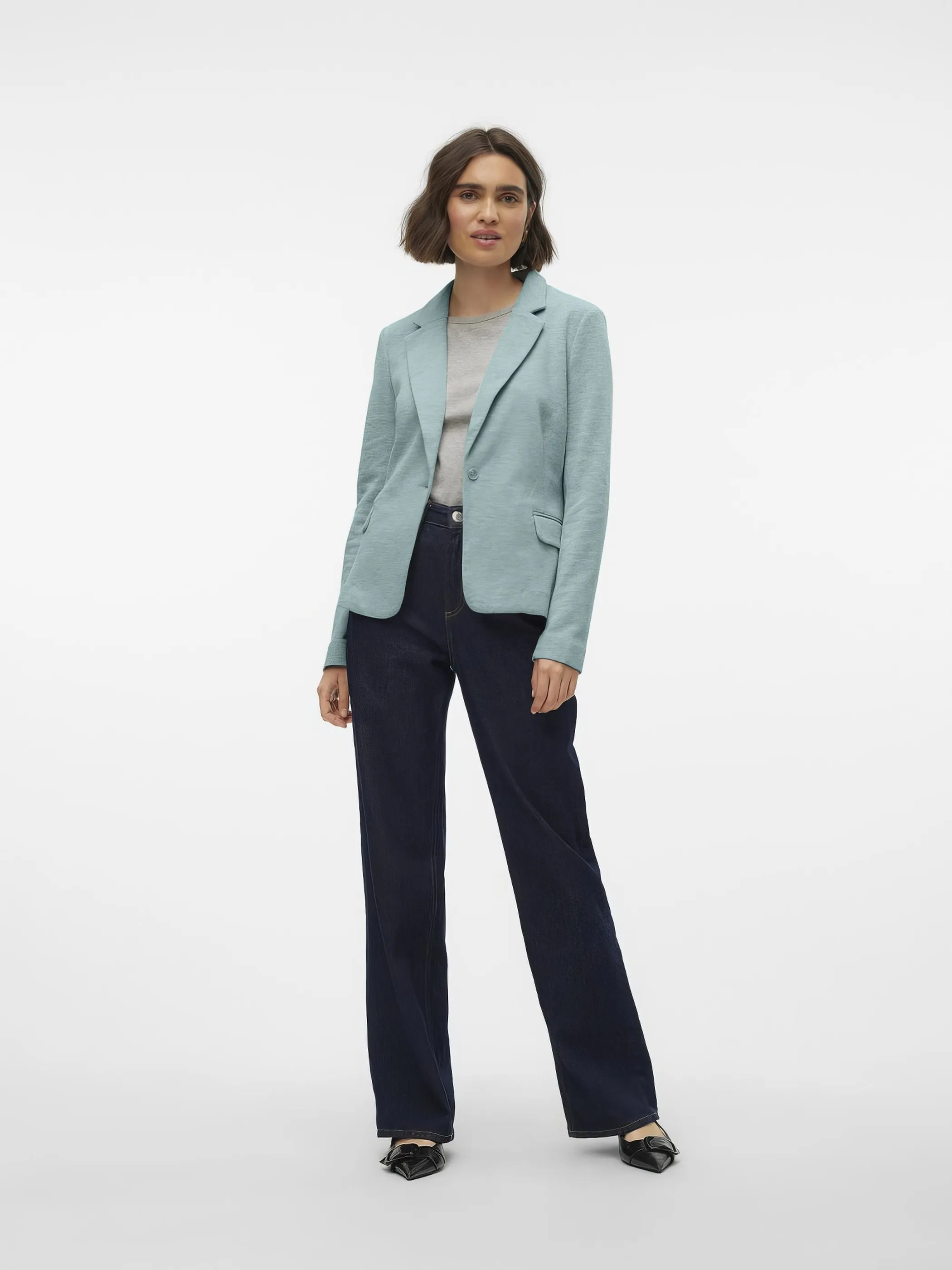 Vero Moda 10154123 VMJULIA LS BLAZER DNM Blau 723587 294075 2