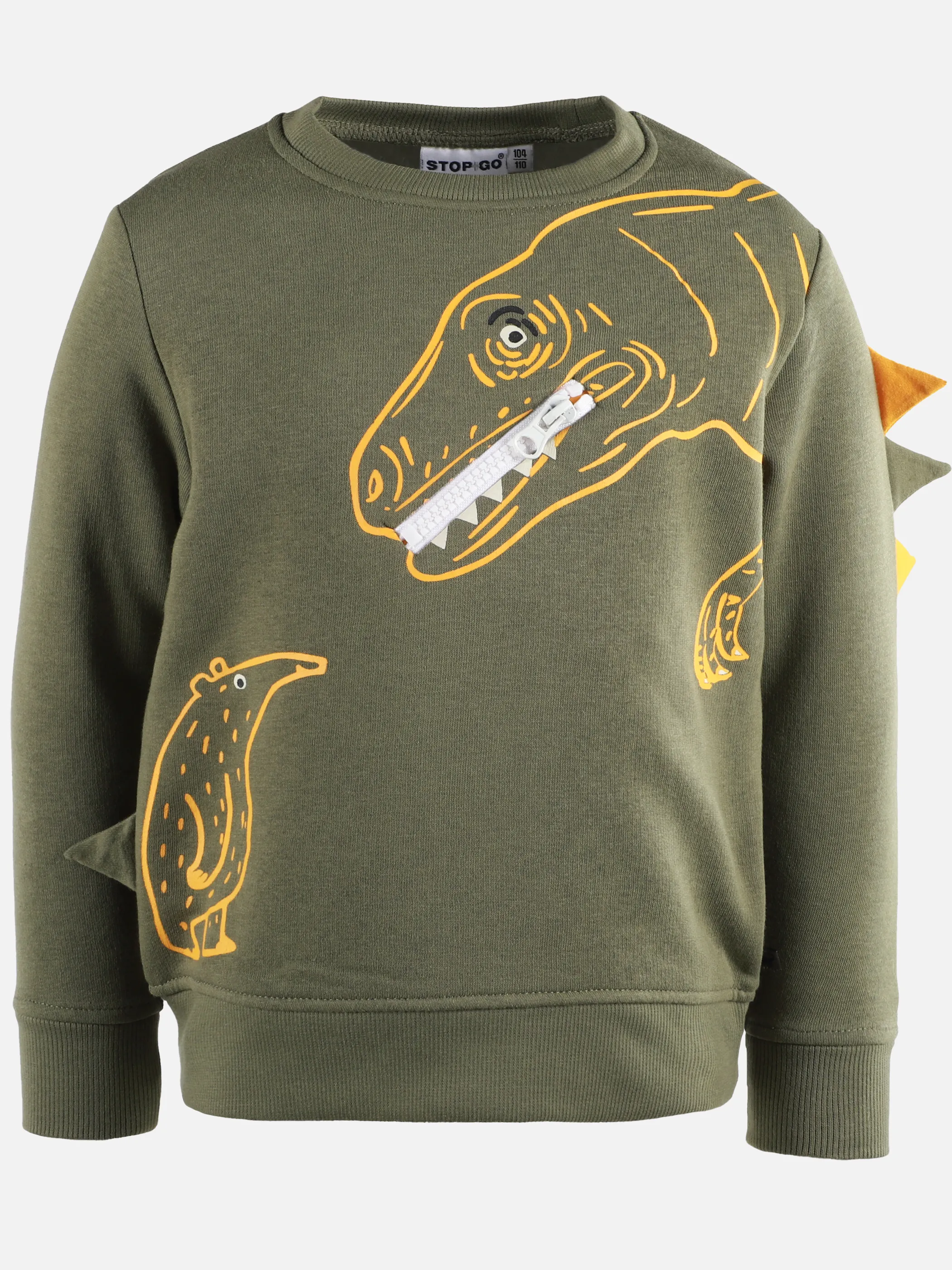 Stop + Go KJ Sweatshirt in grün mit Dinoprint Grün 900299 GRÜN 1