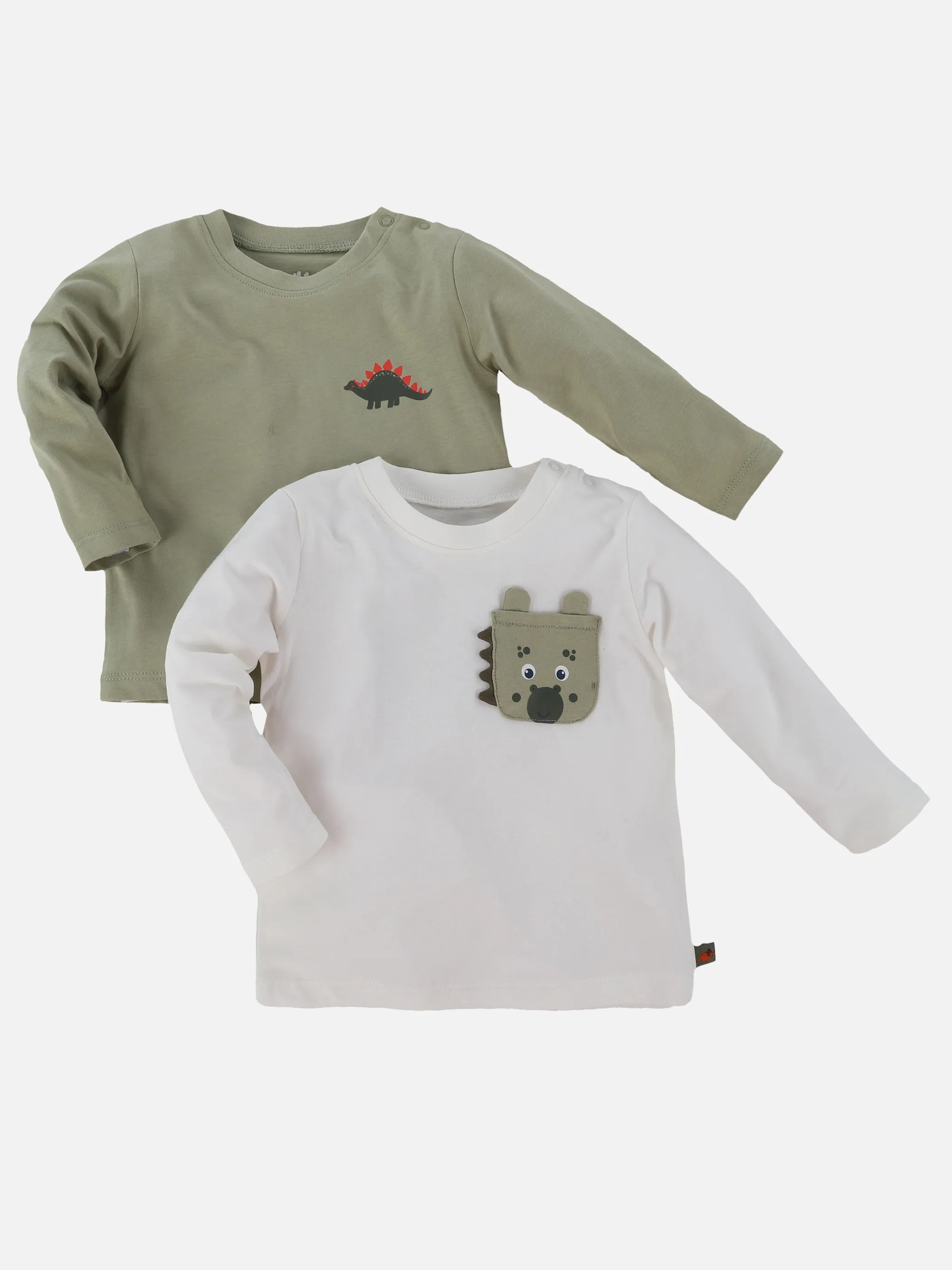 Bubble Gum BJ 2er Pack Longsleeve in beige und grau Beige 900498 BEIGE 1