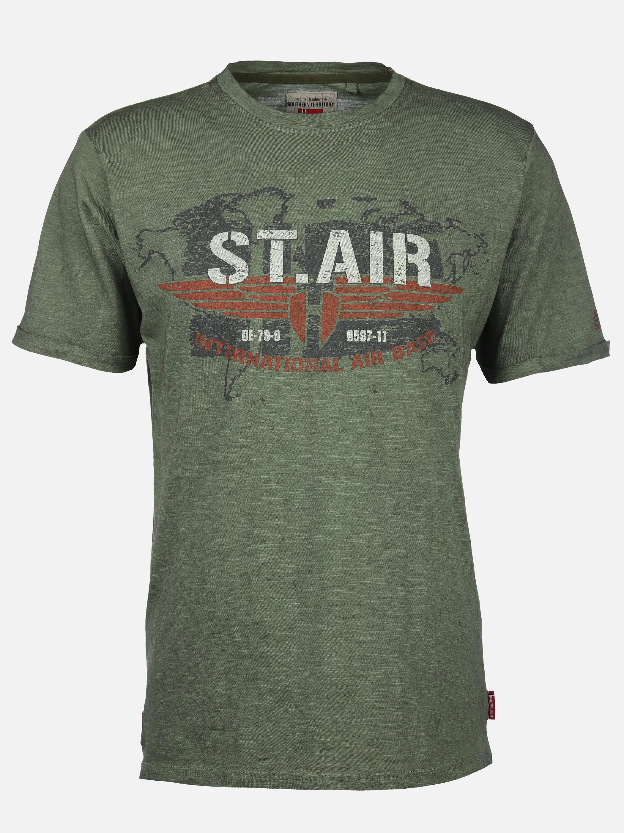 Southern Territory He. T-Shirt 1/2 Arm Druck Oliv 904164 OLIVE 1