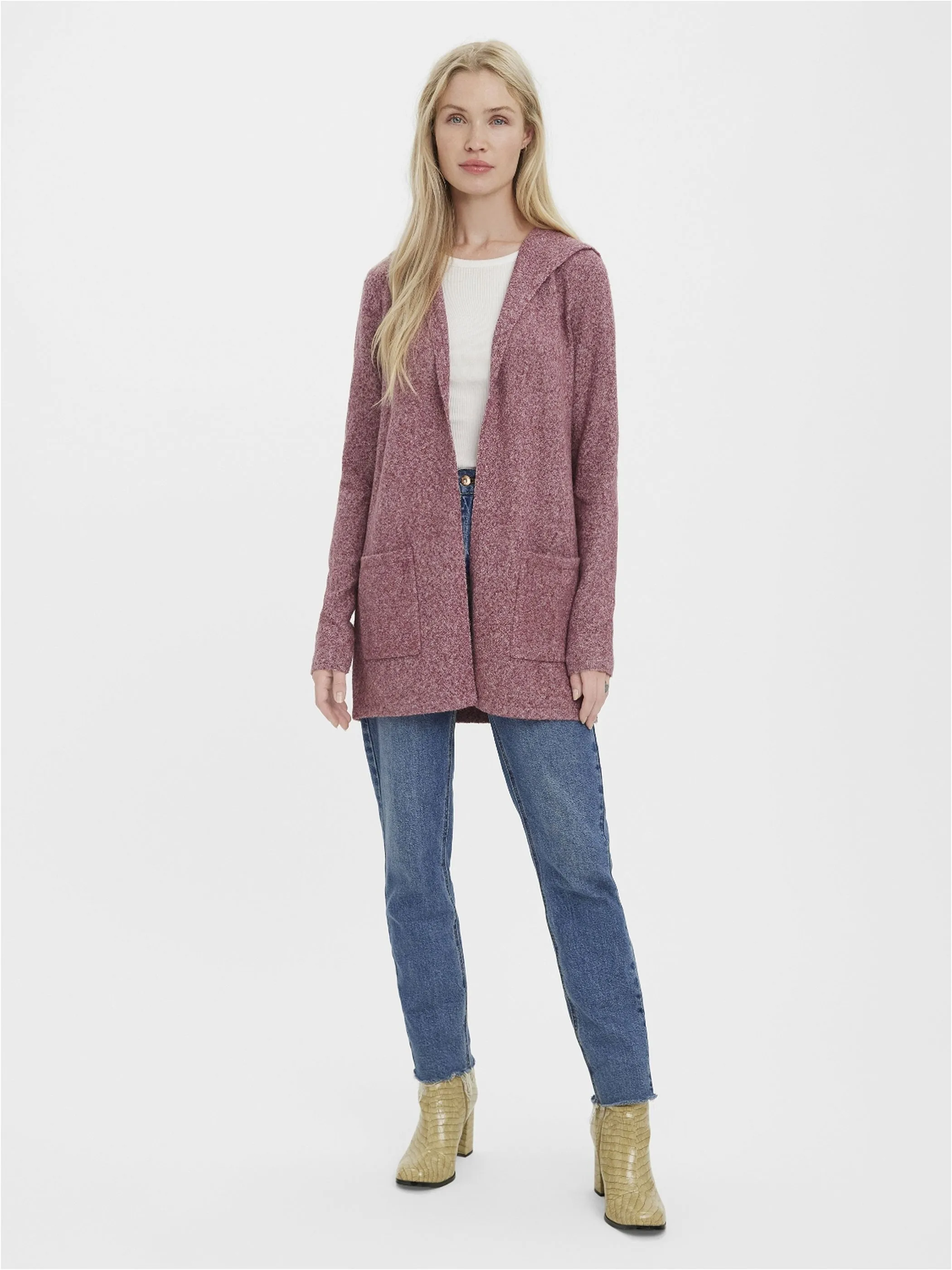 Vero Moda 10235948 VMDOFFY LS OPEN HOOD Rosa 837728 228095001 4