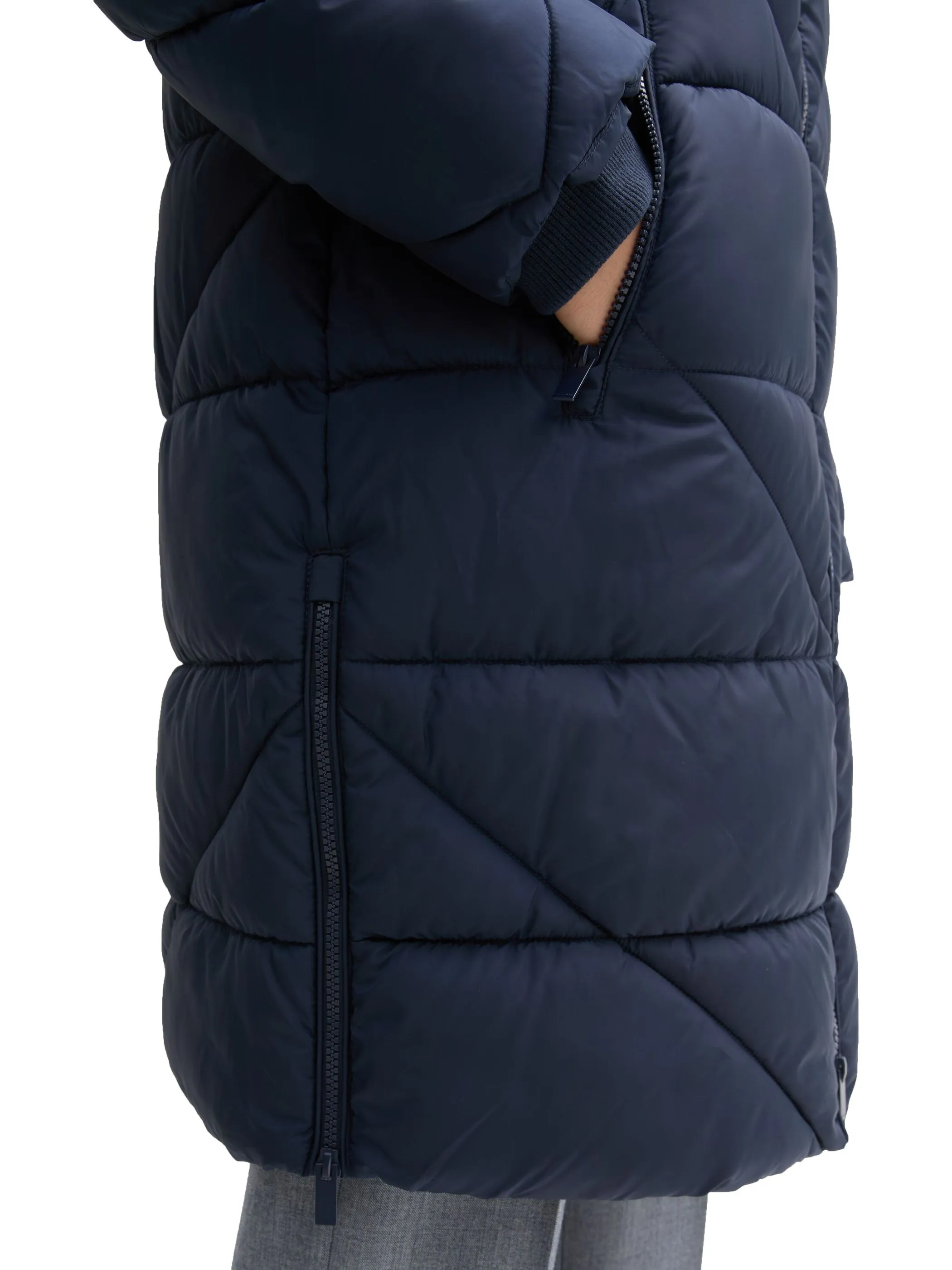 Tom Tailor 1042916 long puffer coat Blau 898628 10668 3