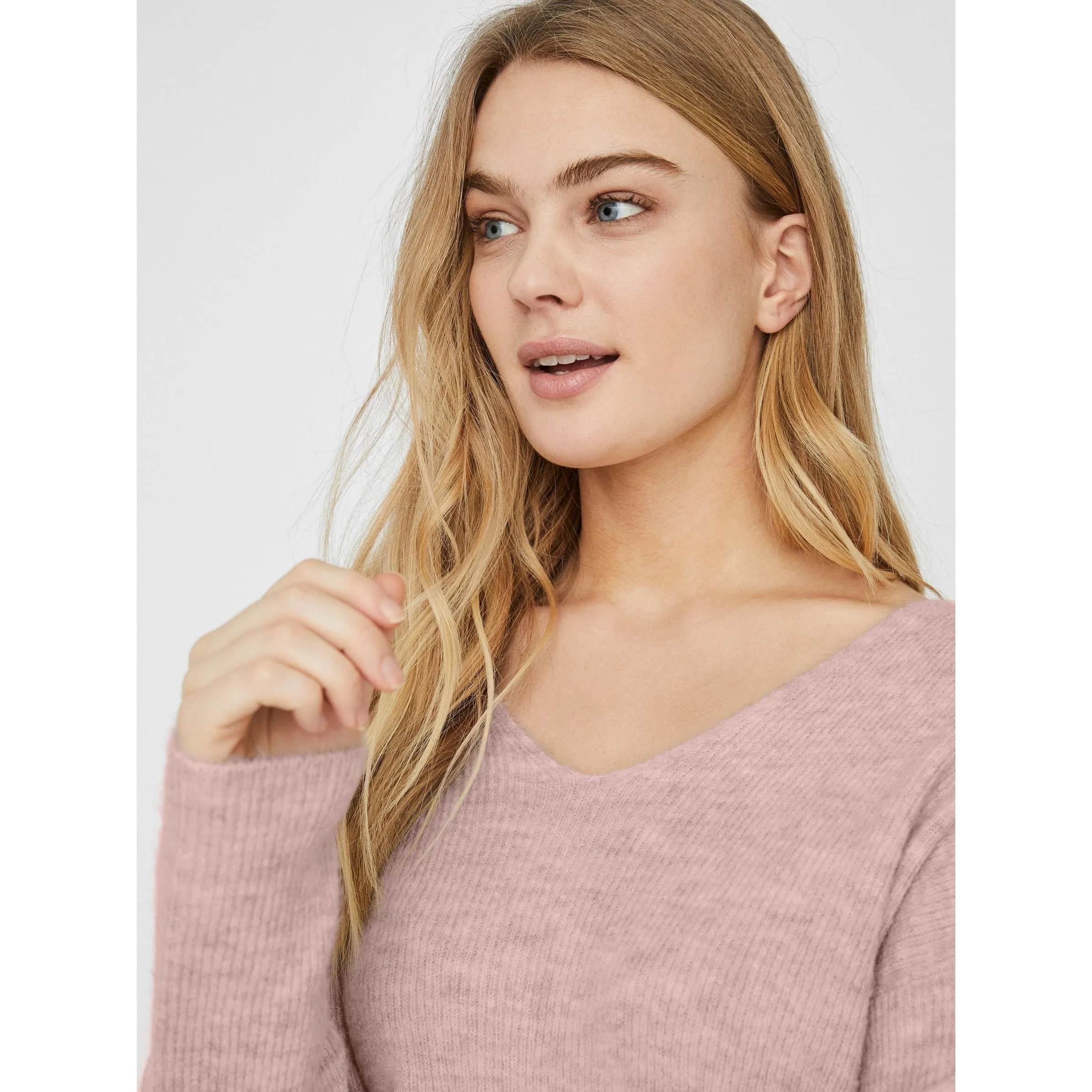 Vero Moda 10233357 VMCREWLEFILE LS V-NEC Rosa 842583 221972002 3