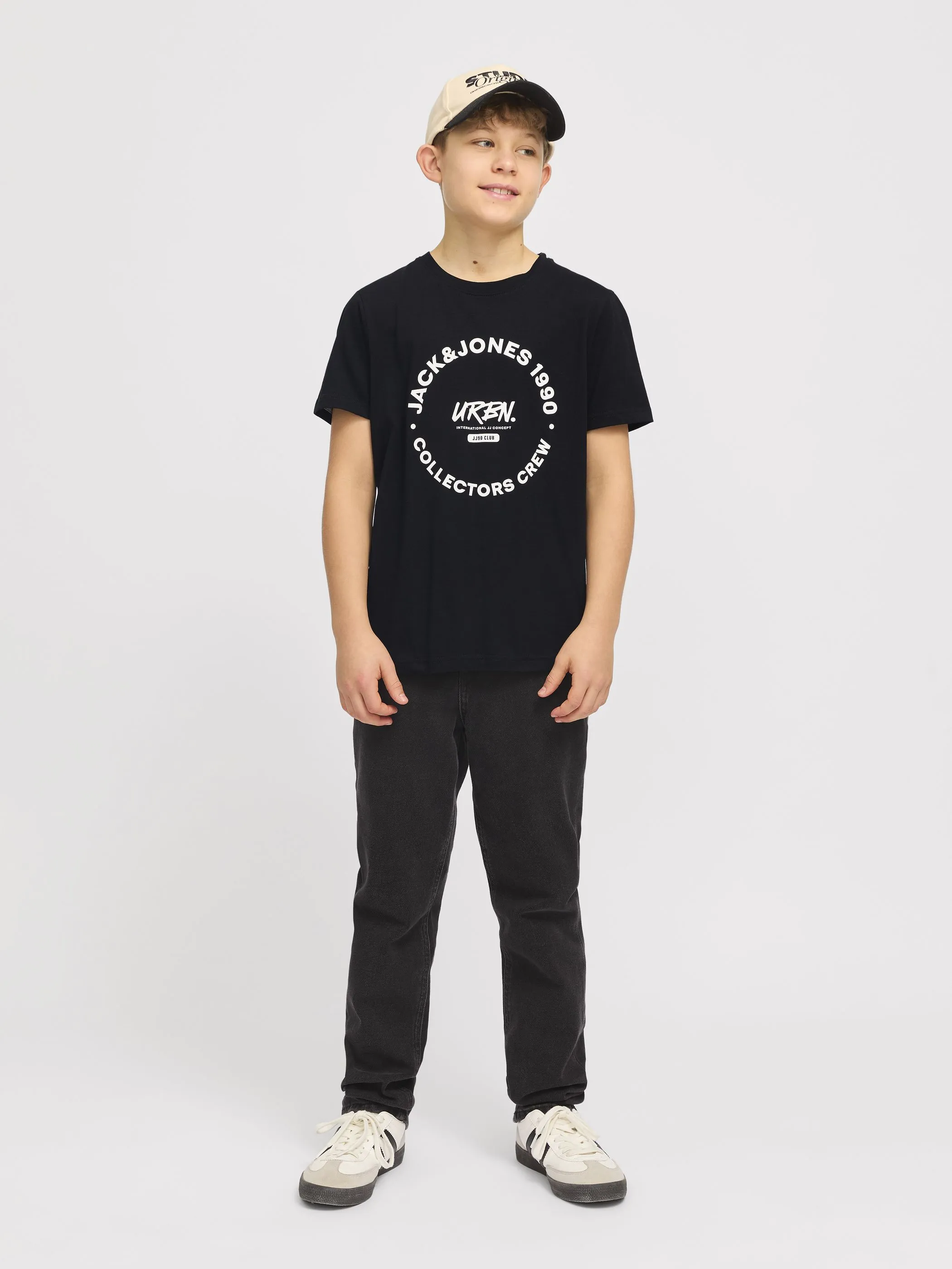 Jack&Jones Junior 12270001 JJSIMON TEE SS CREW N Schwarz 904157 178012001 4