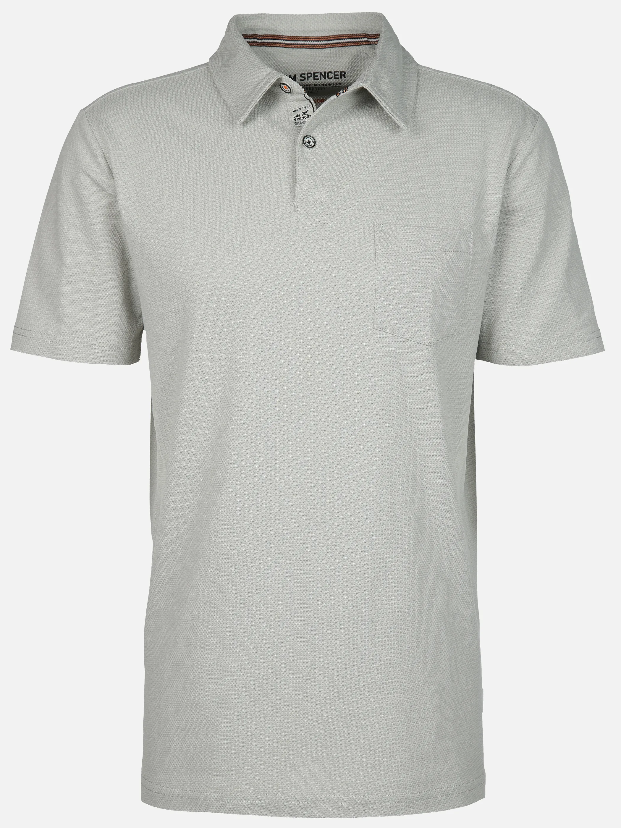 Jim Spencer He. Poloshirt 1/2 Arm waffle Grau 906743 STONE 1