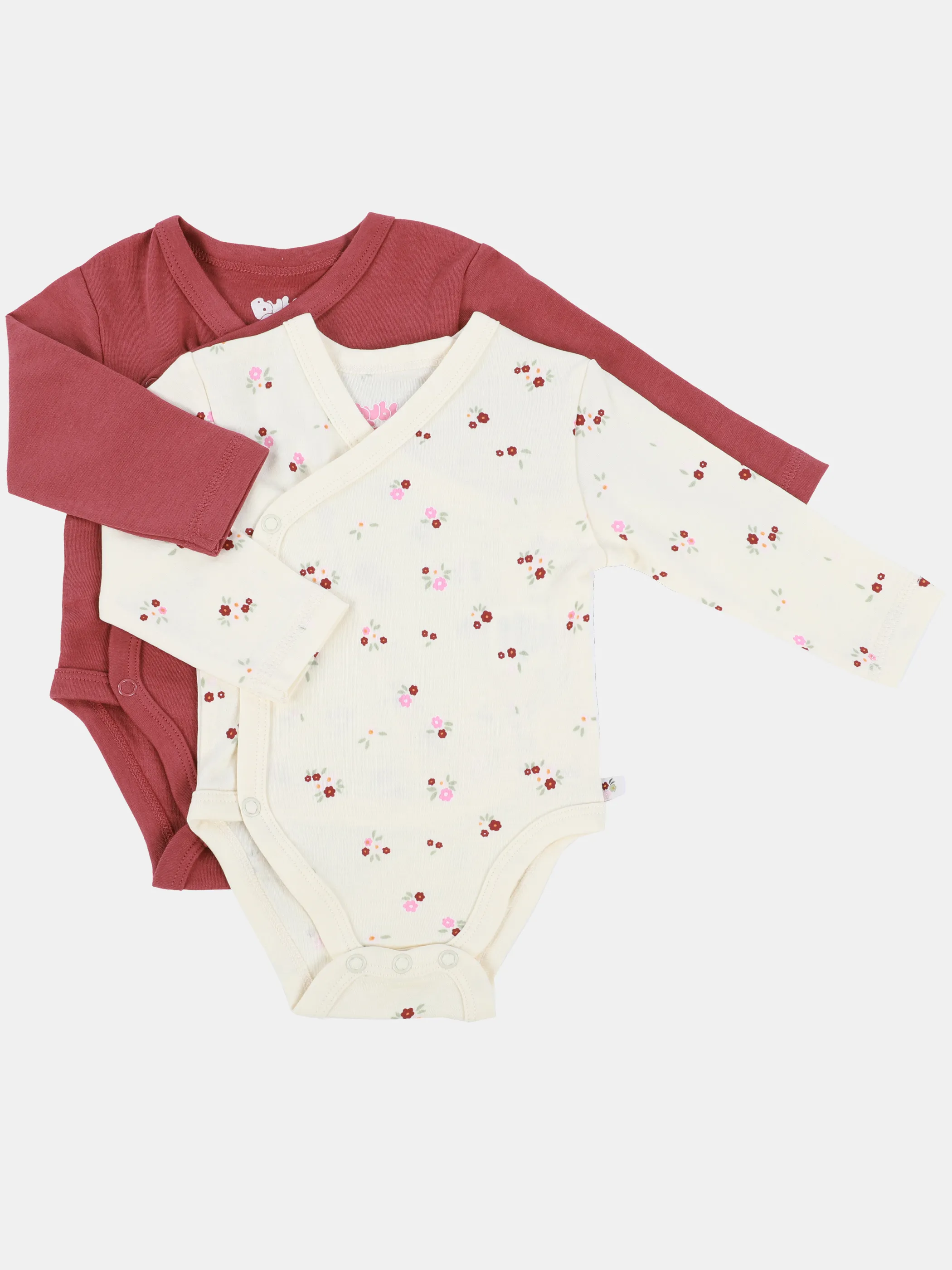 Bubble Gum Baby Mädchen 2er Pack Wickelbodys in rot Rot 898705 ROT 1