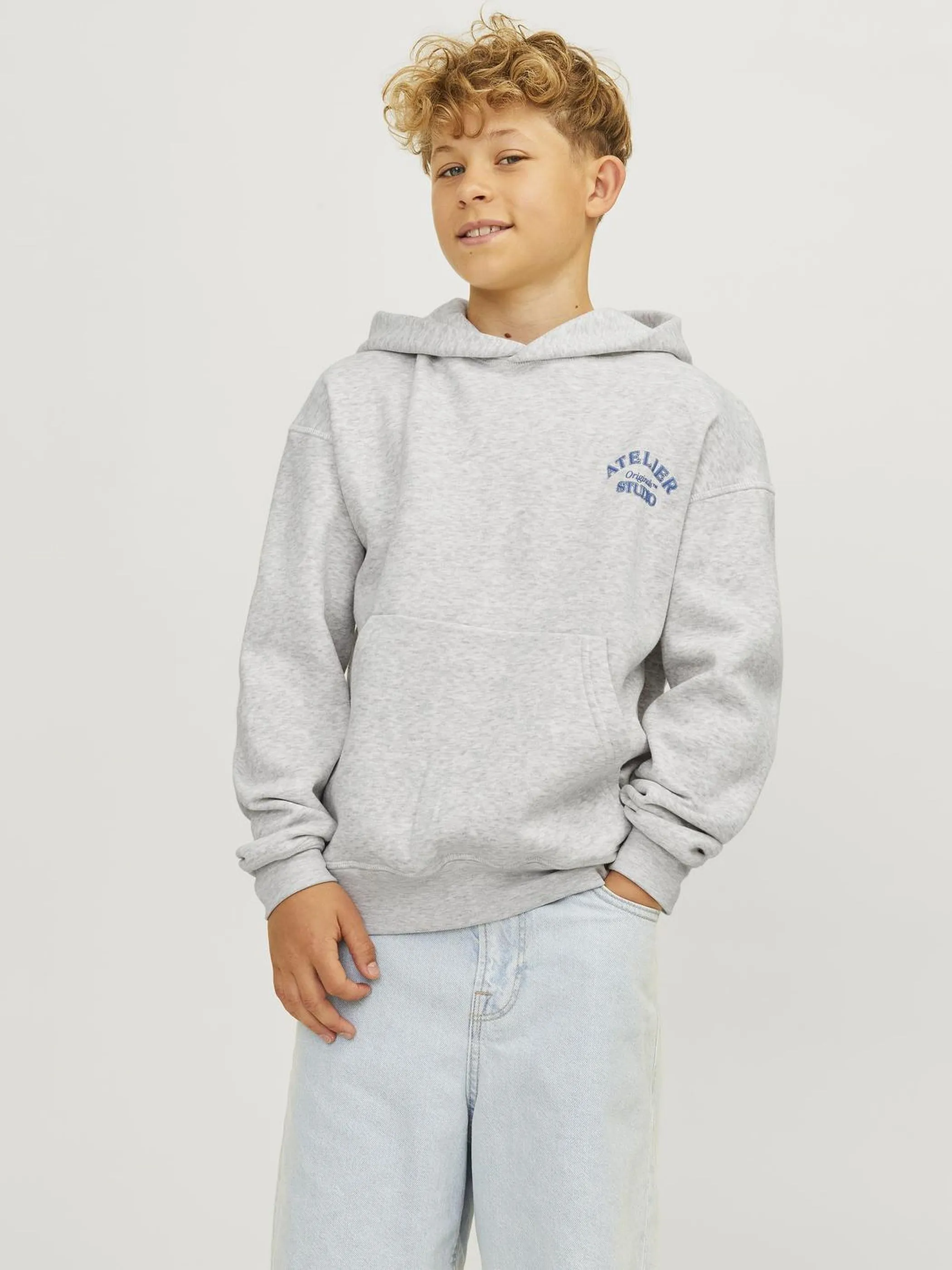 Jack&Jones Junior 12263289 JORBROOKLYN BACK SWEA Weiß 903620 200349001