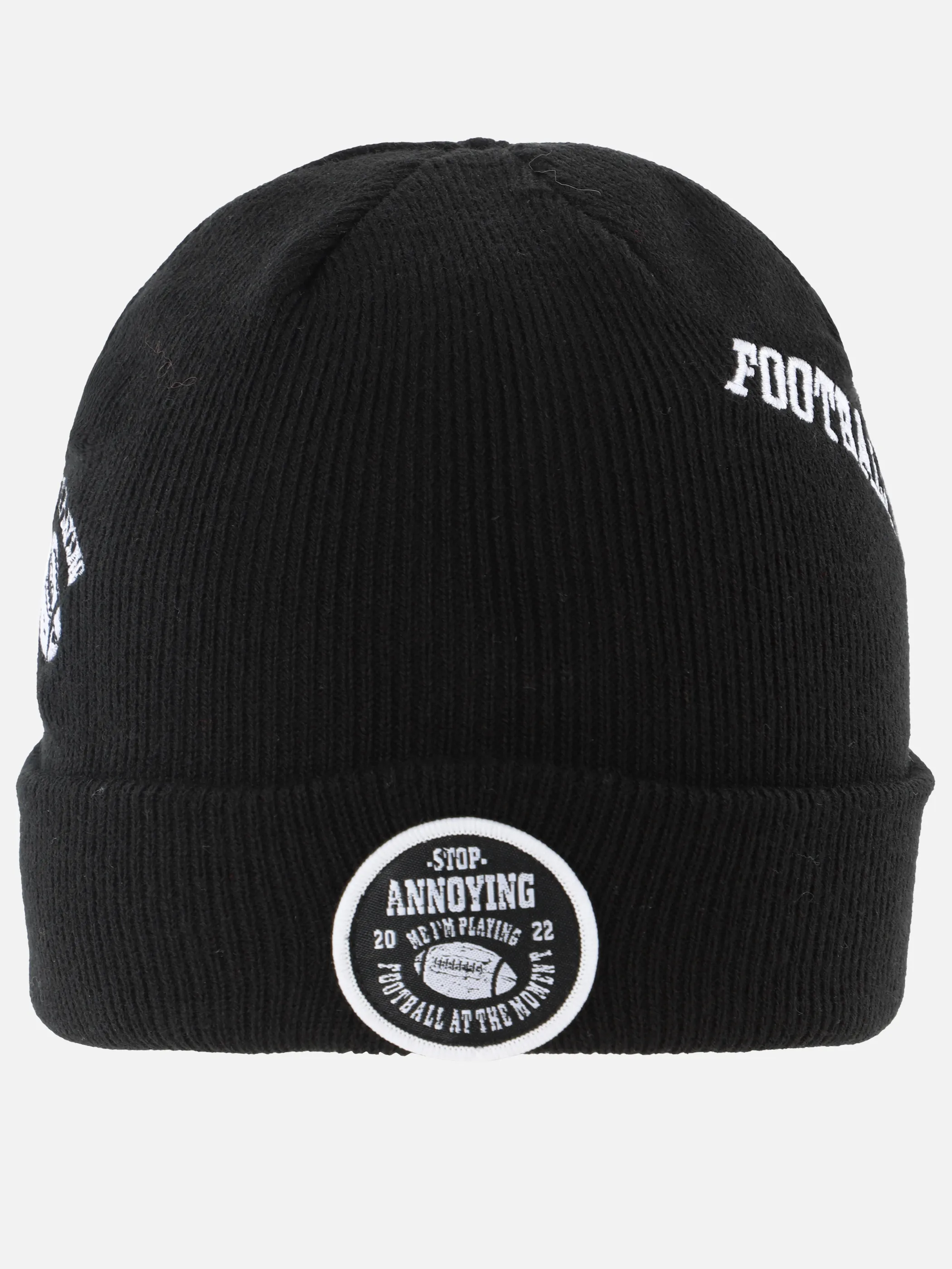 Stop + Go JJ-Beanie m. Stickerei Schwarz 900849 SCHWARZ 1